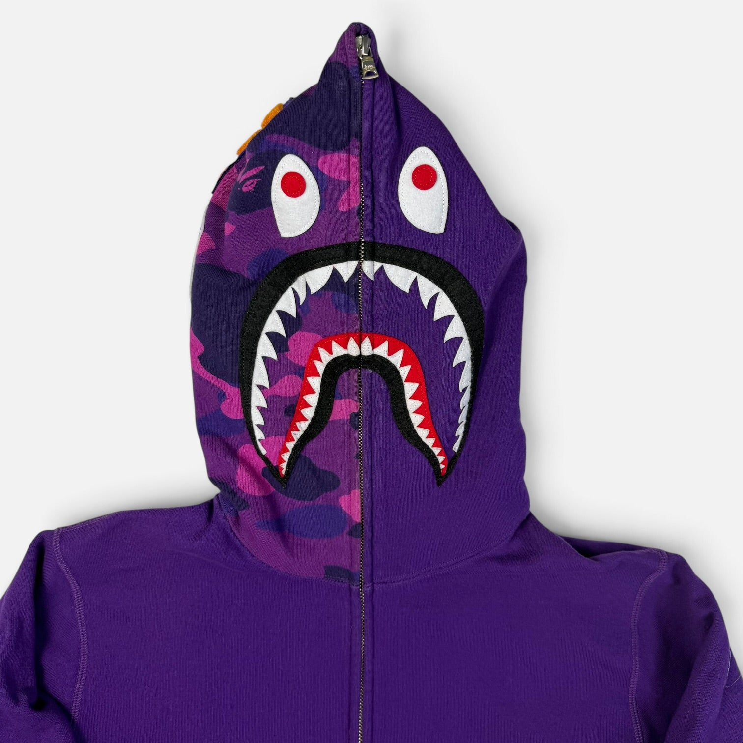BAPE Shark Full Zip Hoodie Purple Camo | Hanorac BAPE