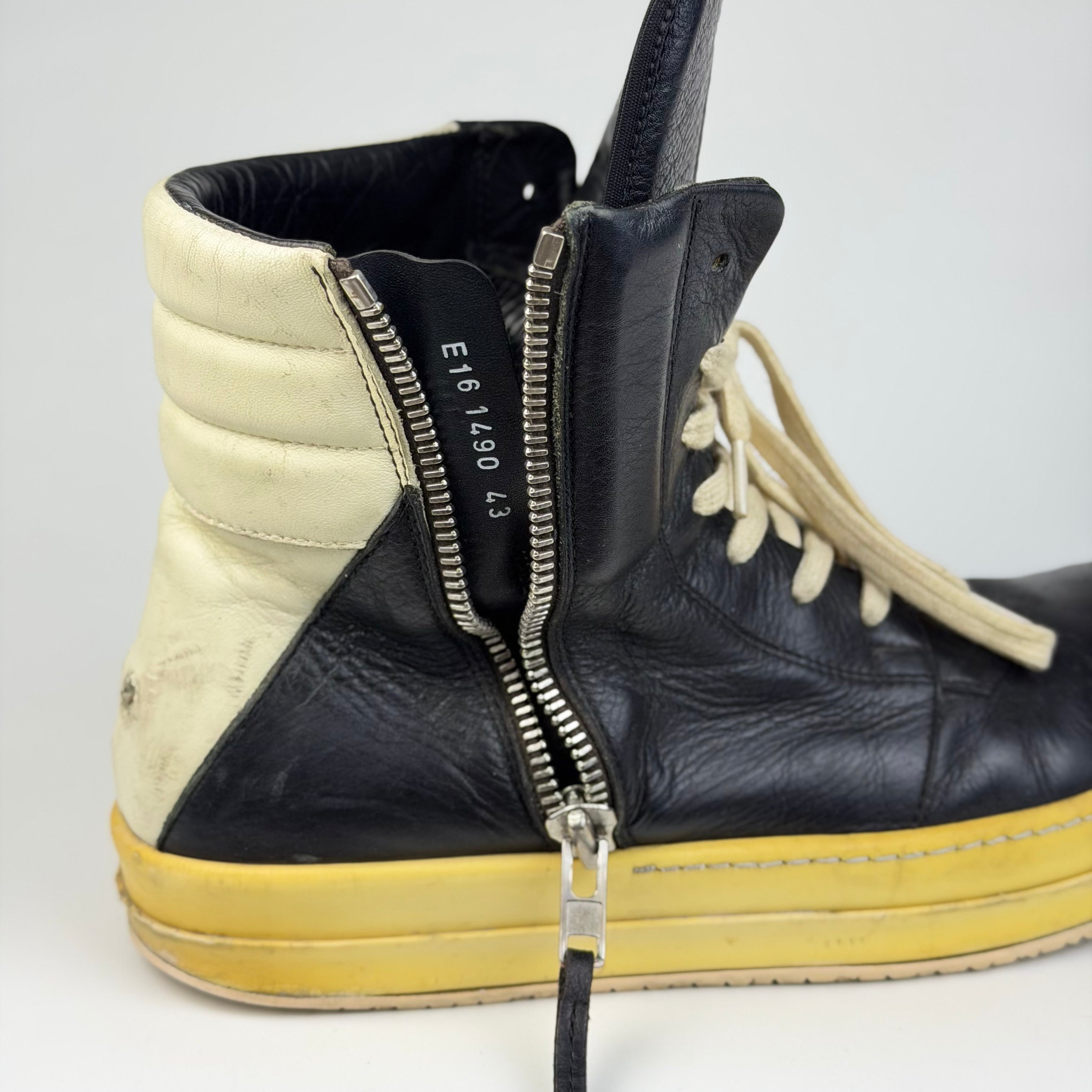 Rick Owens SS16 Cyclops Geobasket Black/Milk
