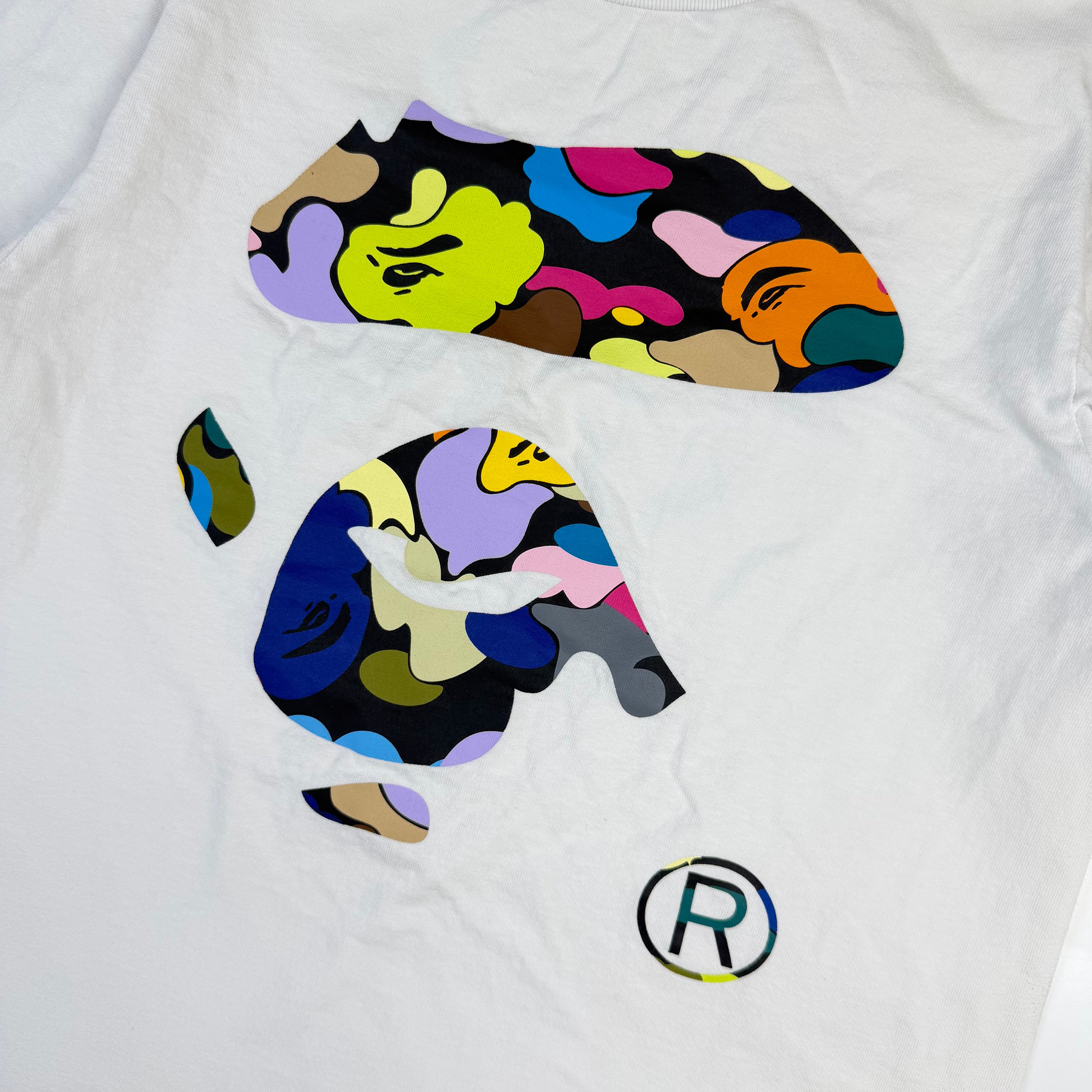 BAPE Color Camo Ape Face T-Shirt White