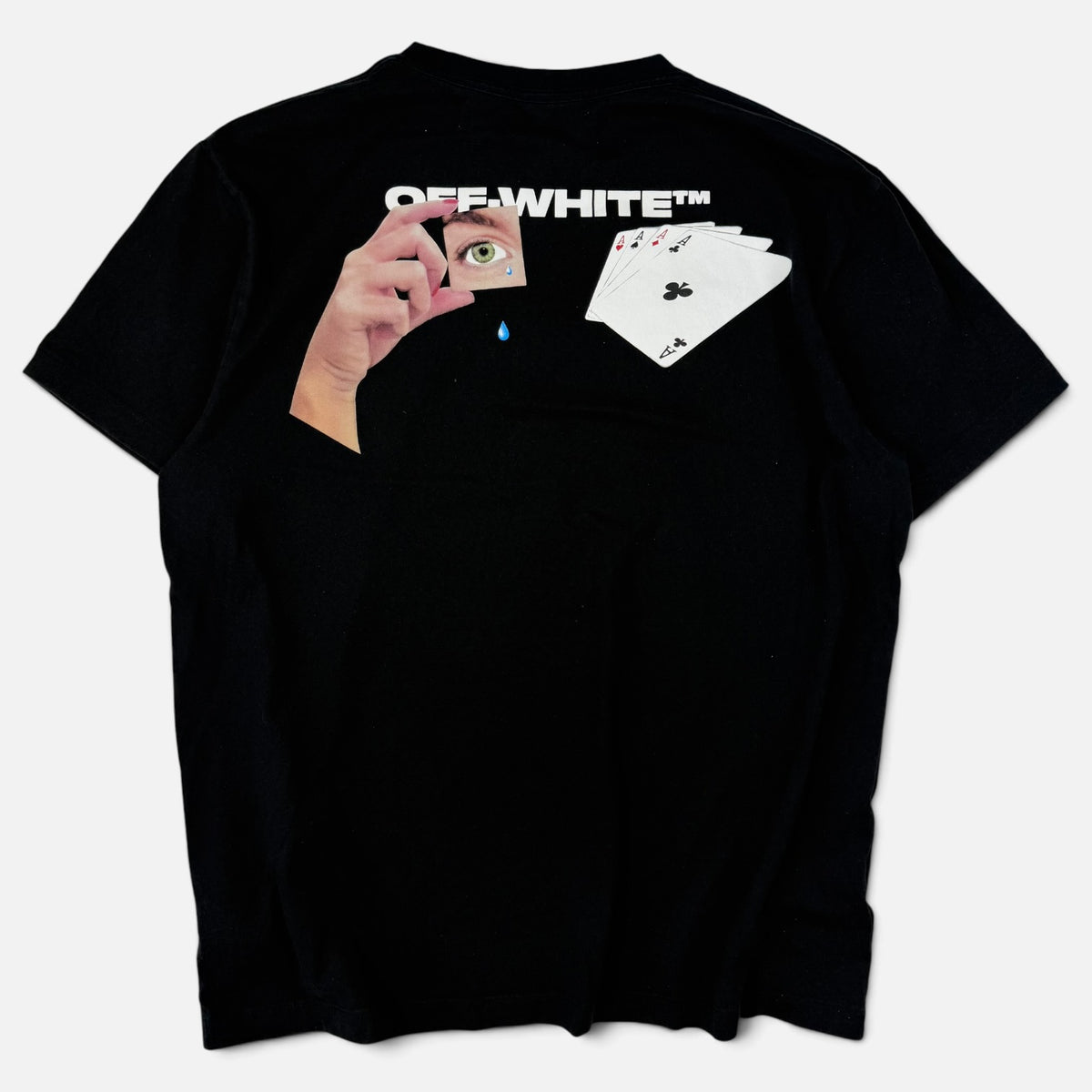 Off-White Hand Card Oversized T-Shirt Black