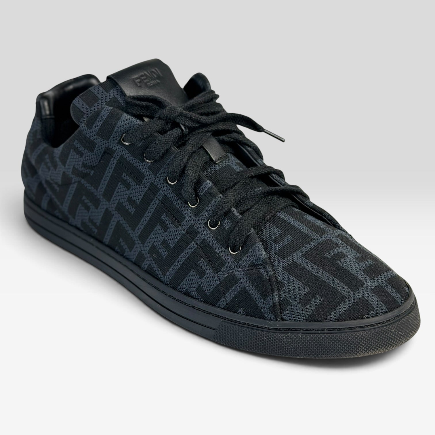 Fendi FF Zucca Monogram Low-Top Sneakers Black