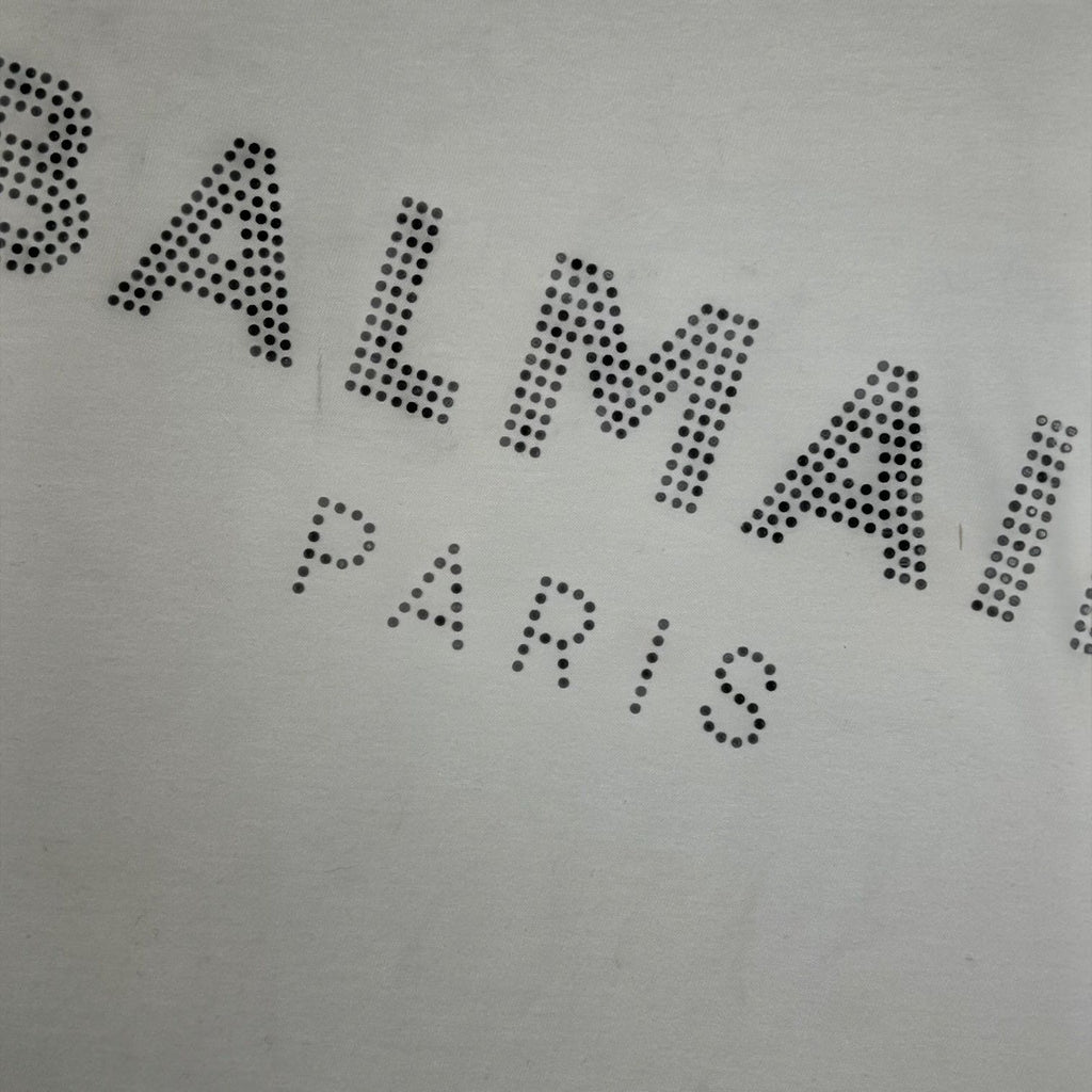 Balmain Paris Rhinestone T-shirt