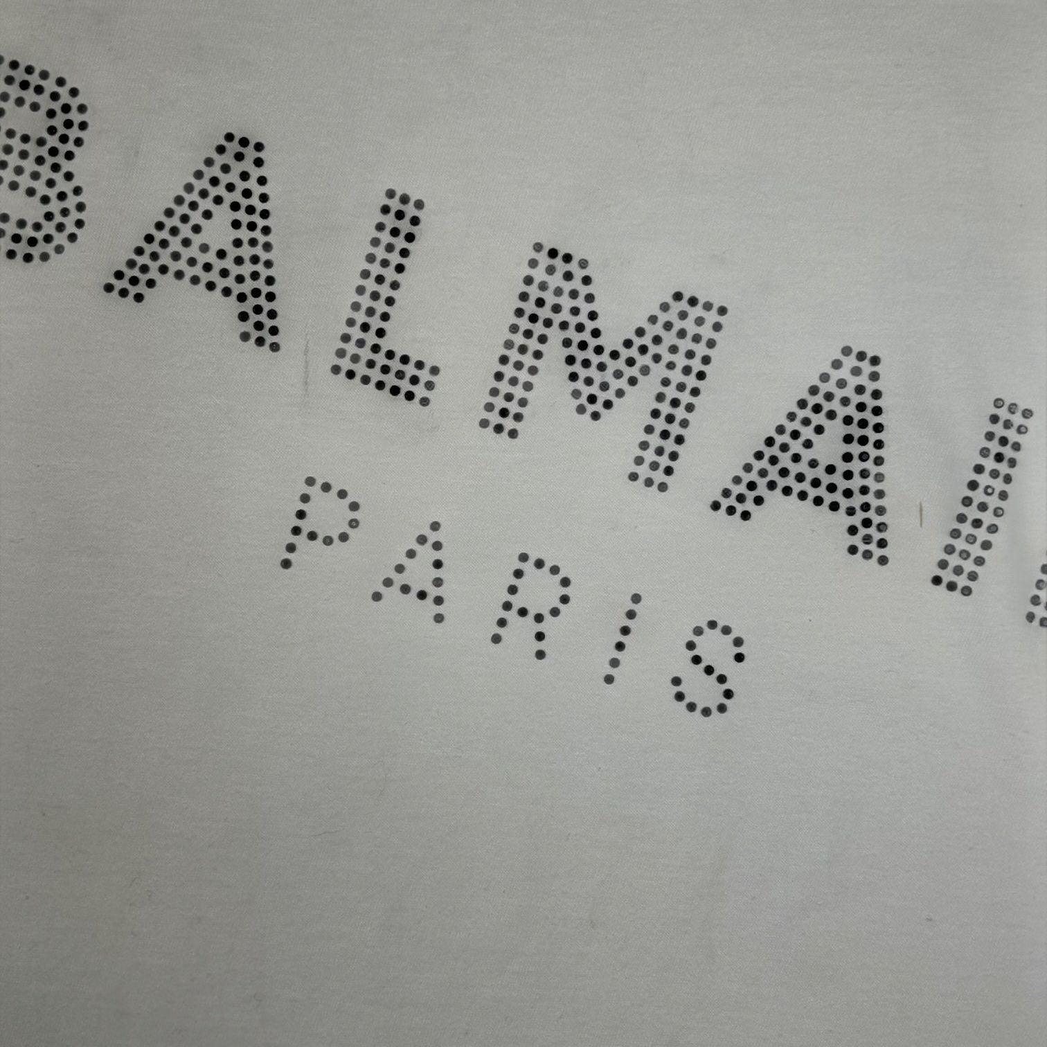 Balmain Paris Rhinestone T-shirt