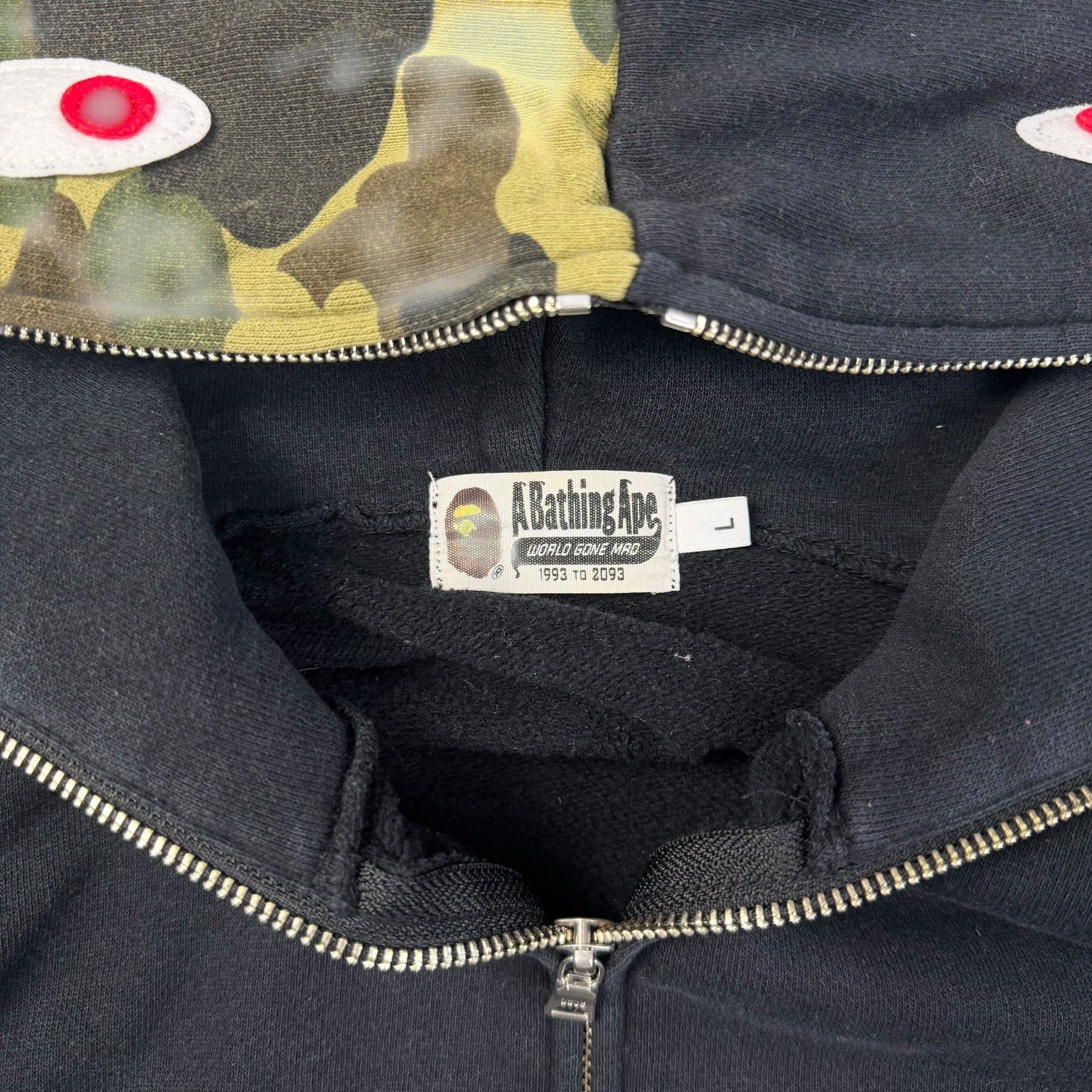 BAPE Shark Full Zip Hoodie Black/Camo | Hanorac BAPE
