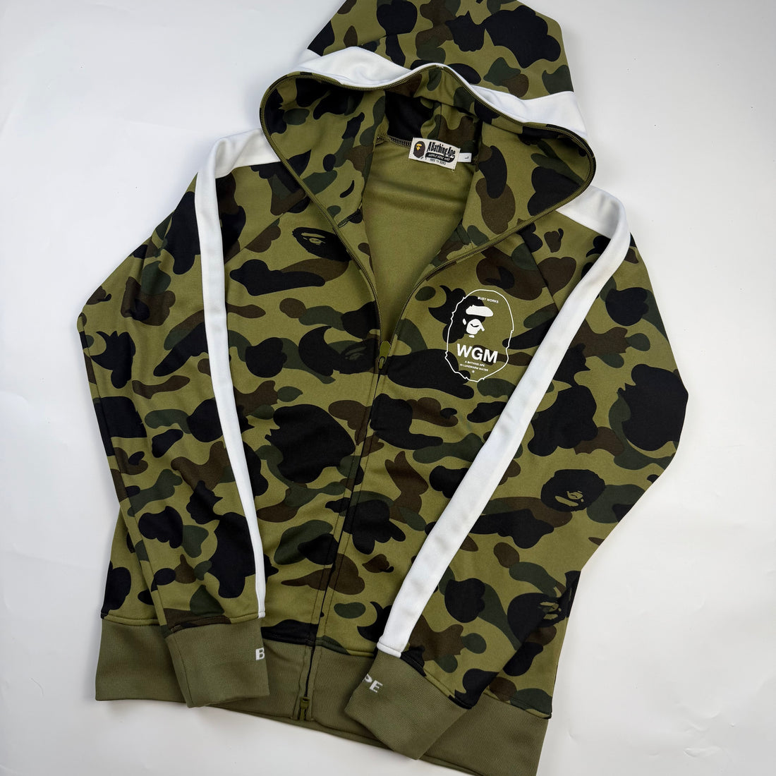 BAPE 1st Camo WGM Full Zip Hoodie, verde, vedere din față