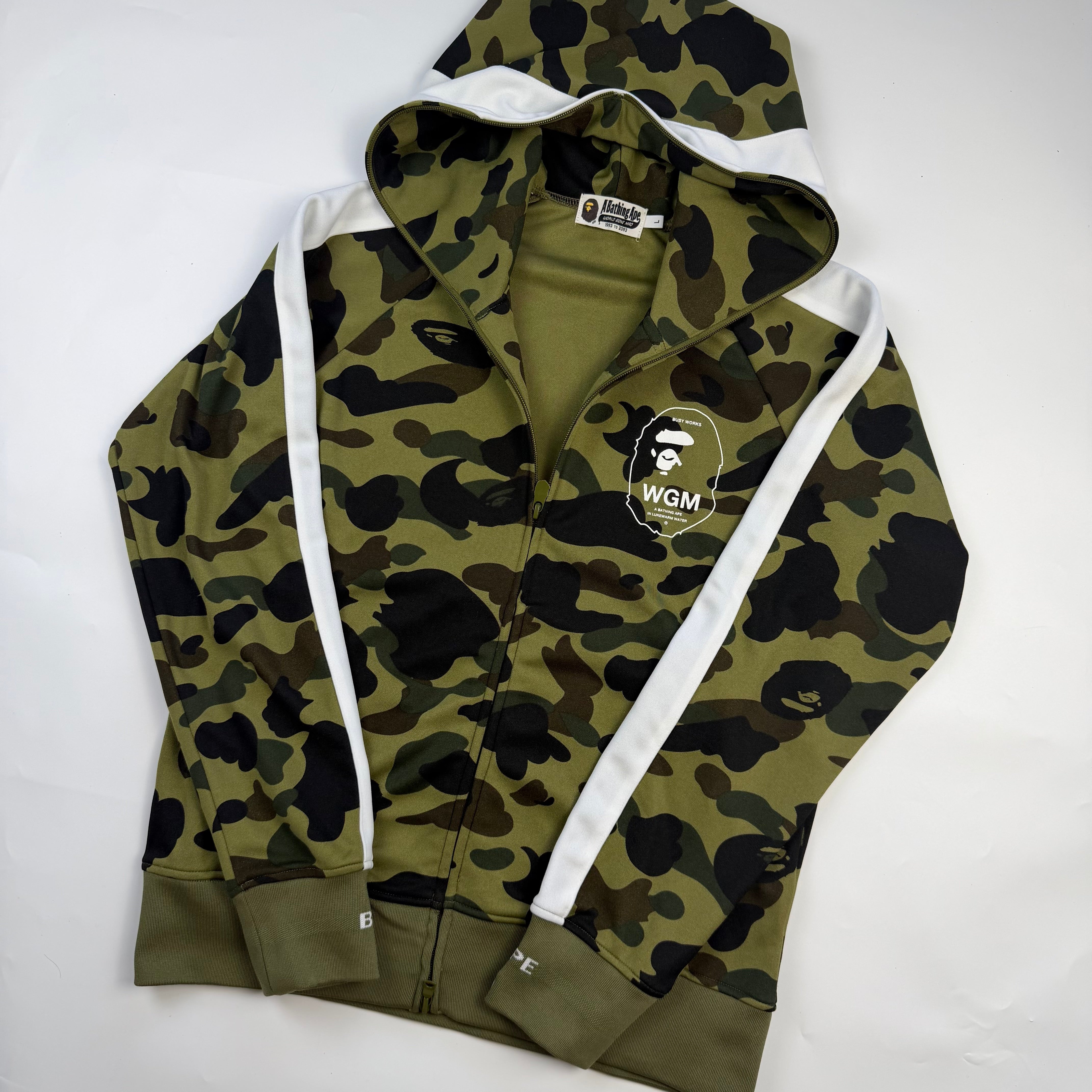 BAPE 1st Camo WGM Full Zip Hoodie Green