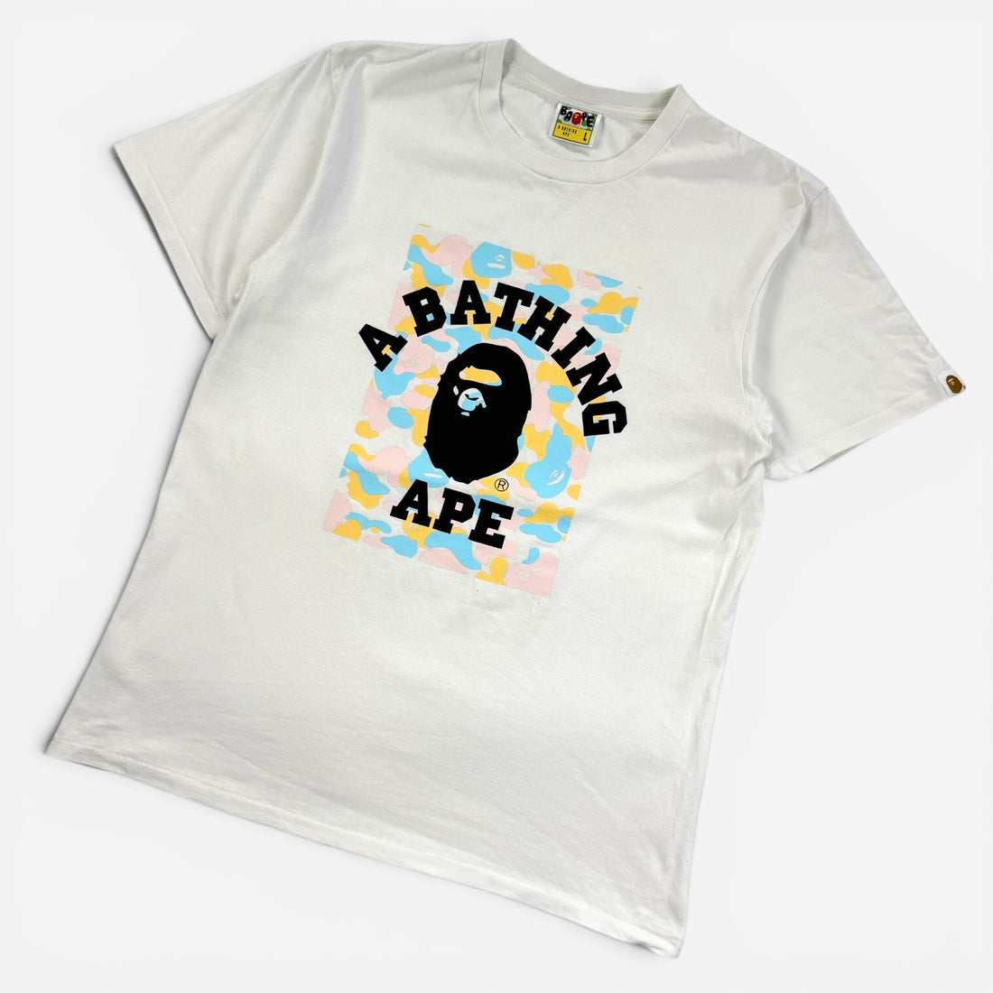 Bape Pastel Camo College Logo T-shirt