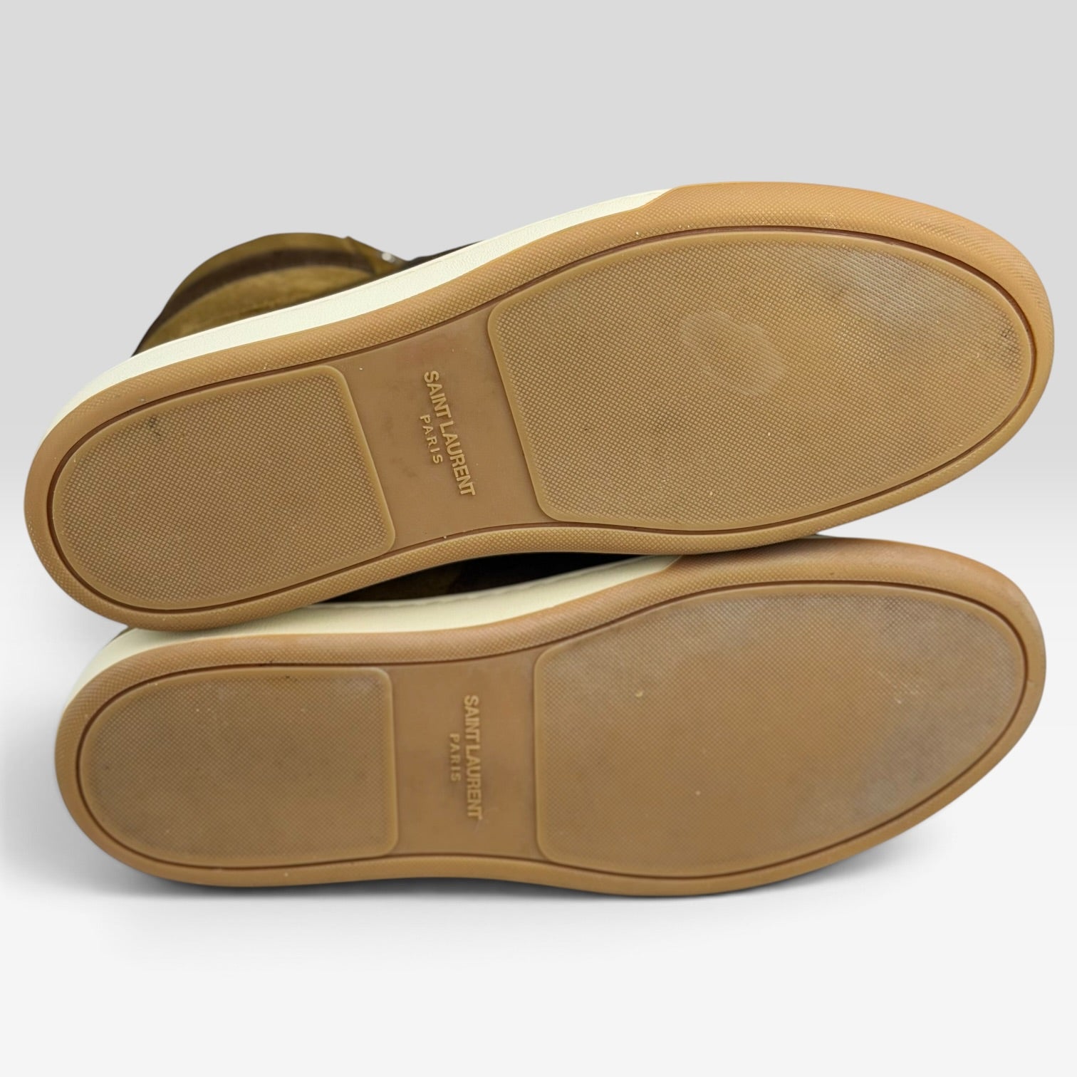 Saint Laurent SL/10H High-Top Two-Tone Suede Brown