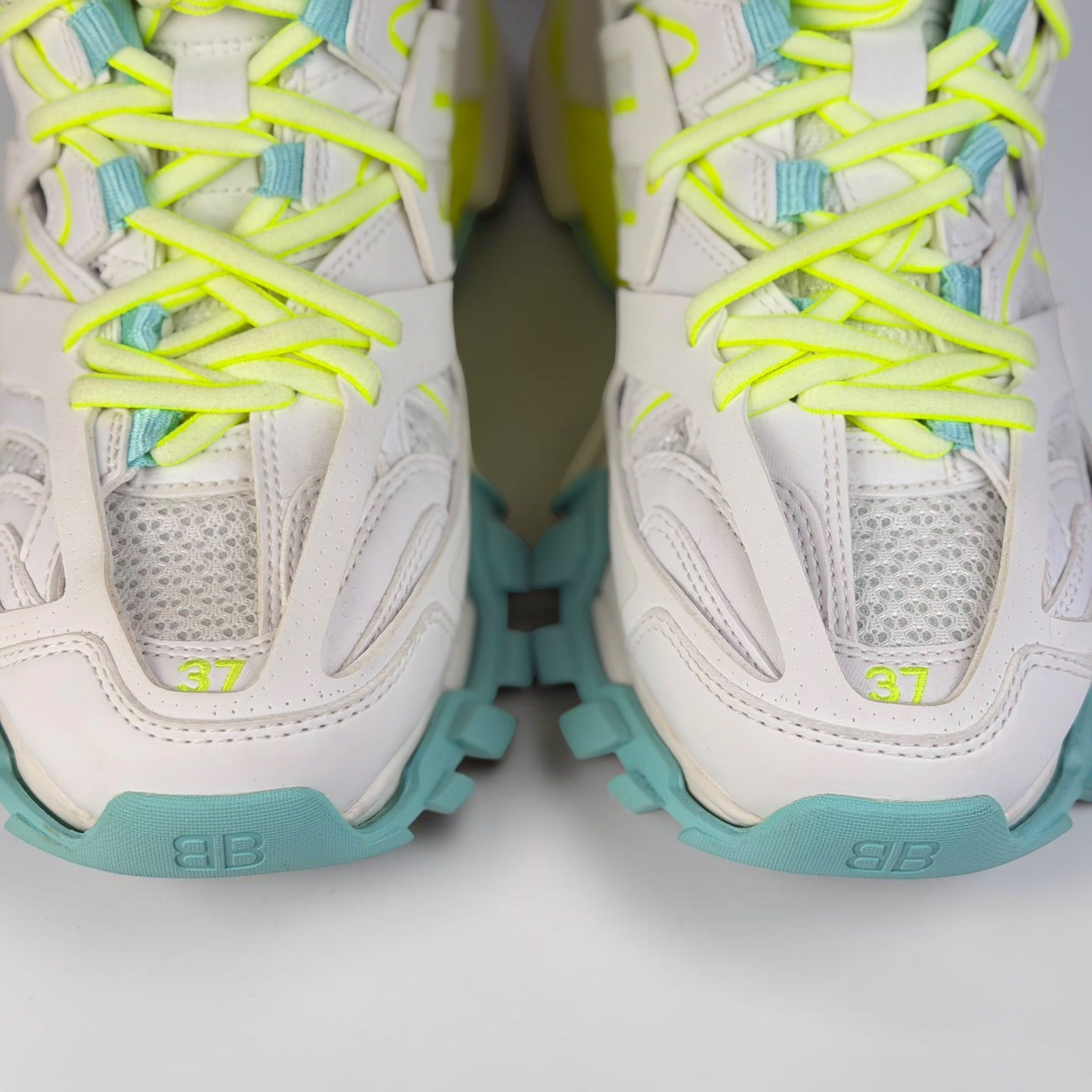 Balenciaga Track Fluorescent Yellow Turqoise