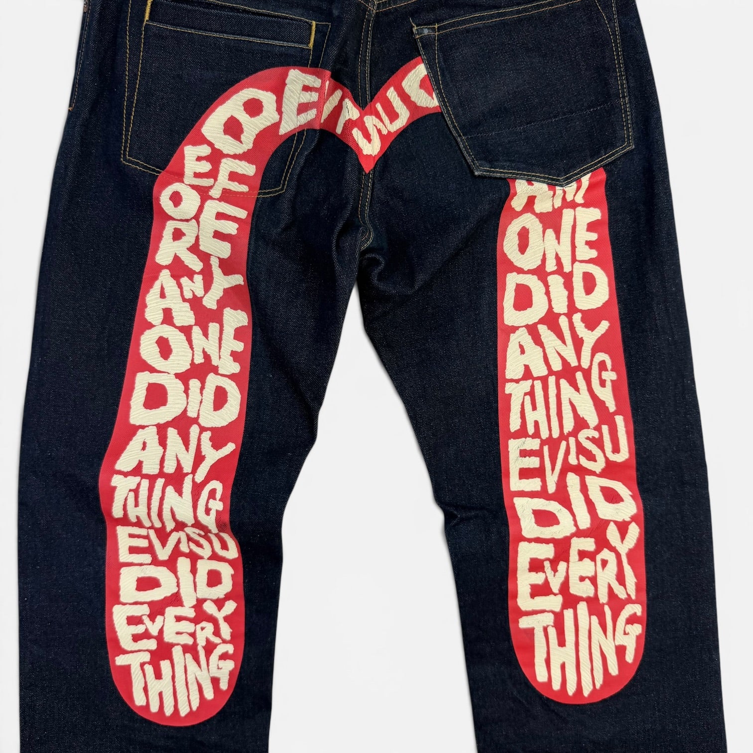 Evisu "Before Anyone Did Anything" Daicock Japanese Denim Red