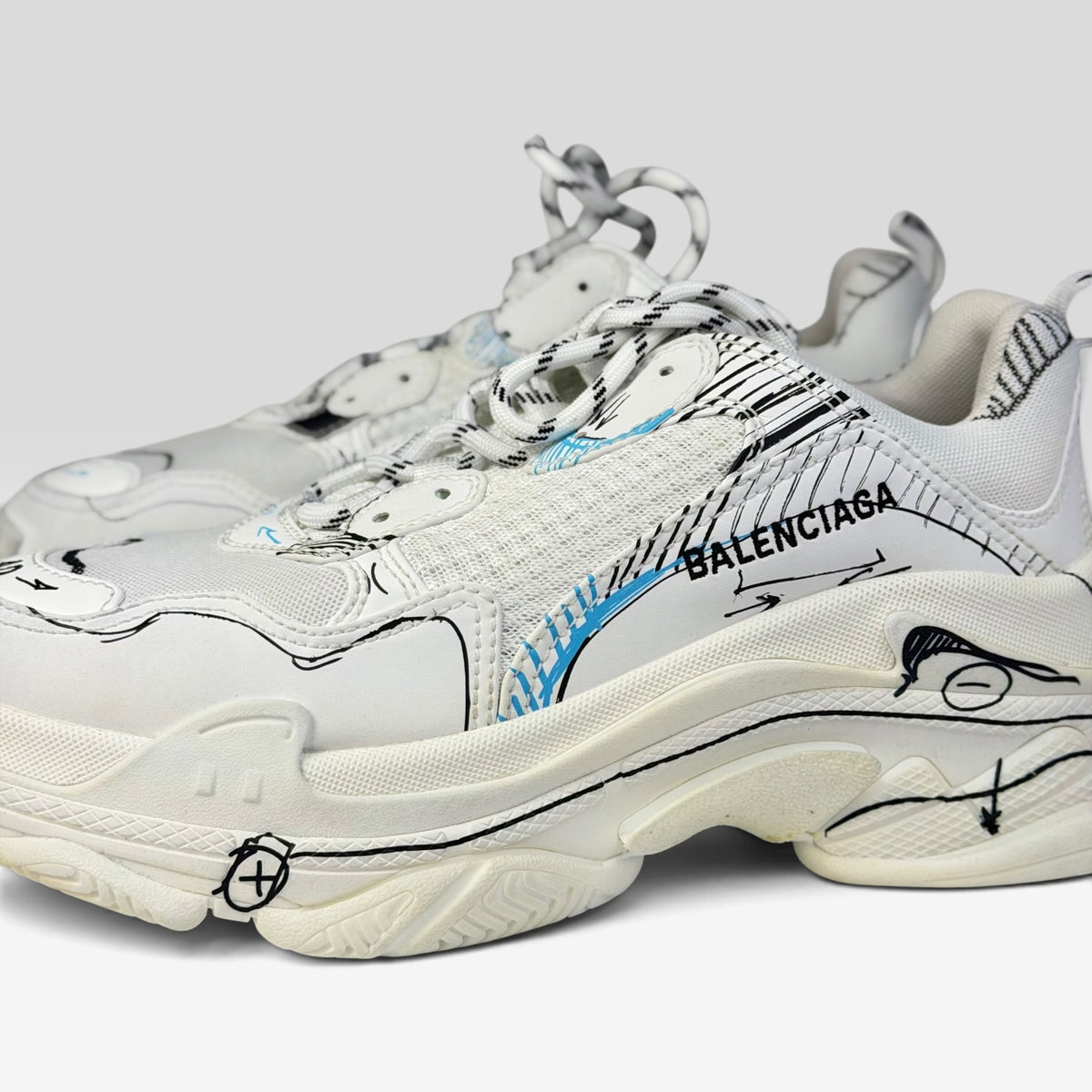 Balenciaga Triple S White Sketch | Sneakers Balenciaga
