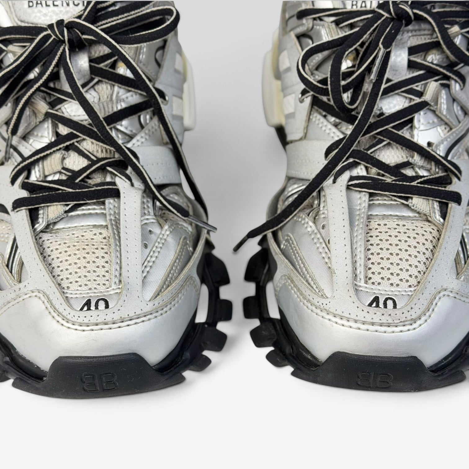 Balenciaga Track Metallic Silver