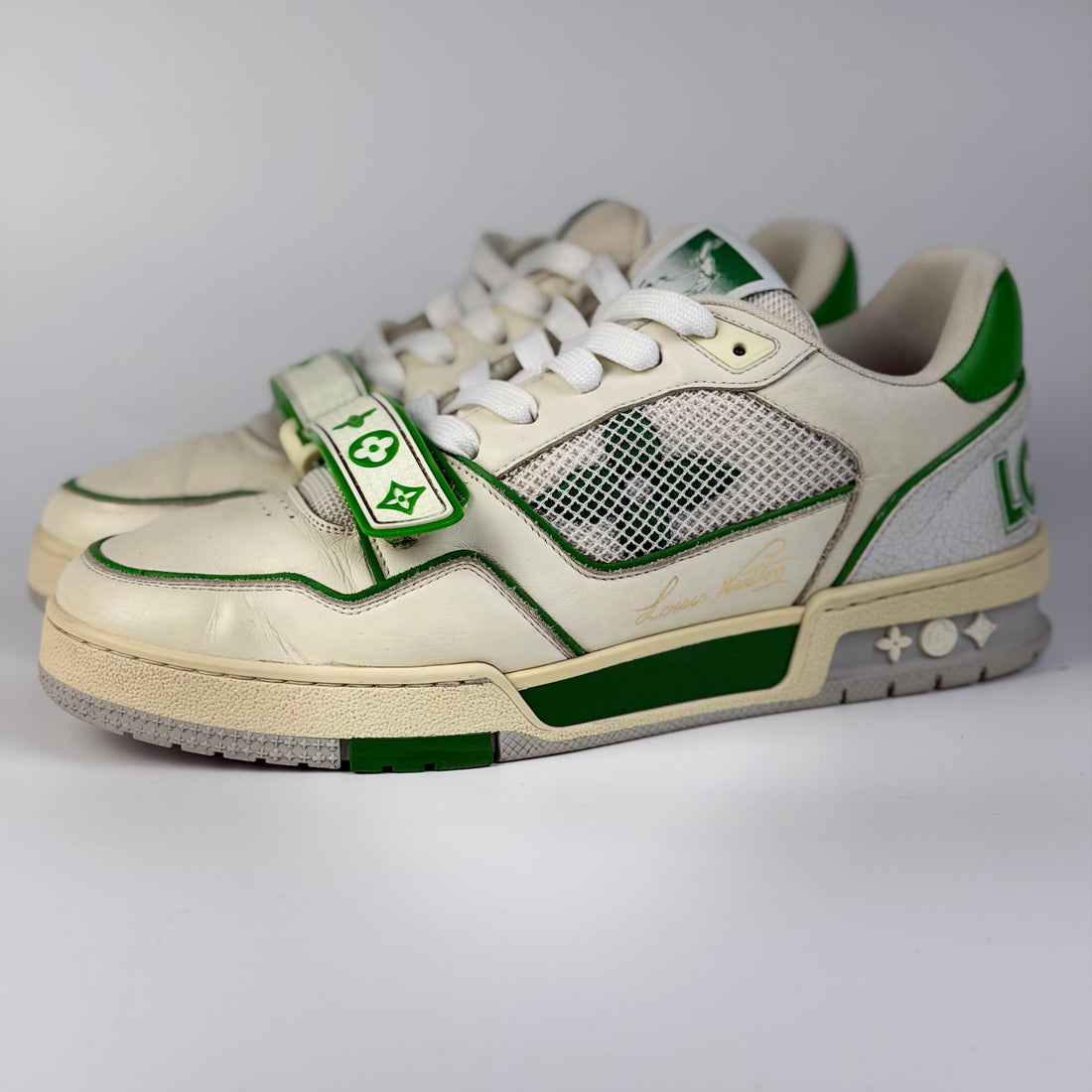 Louis Vuitton LV Trainer Green Mesh