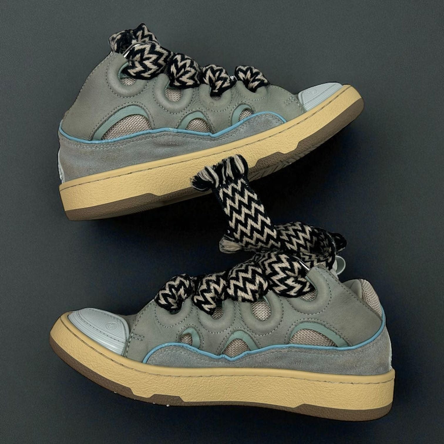 Lanvin Curb Blue Sneakers