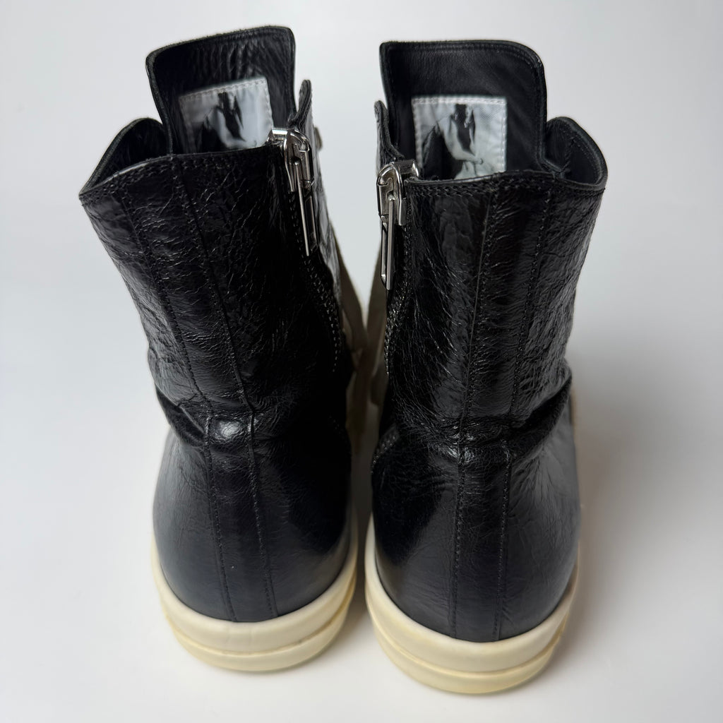 Rick Owens Runched Leather Ramones
