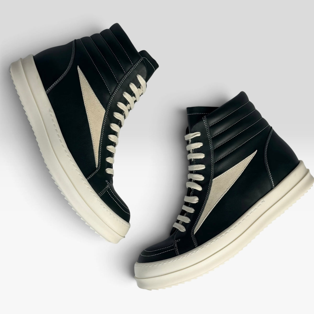 Rick Owens Vintage Sneaks High Dark Green Leather