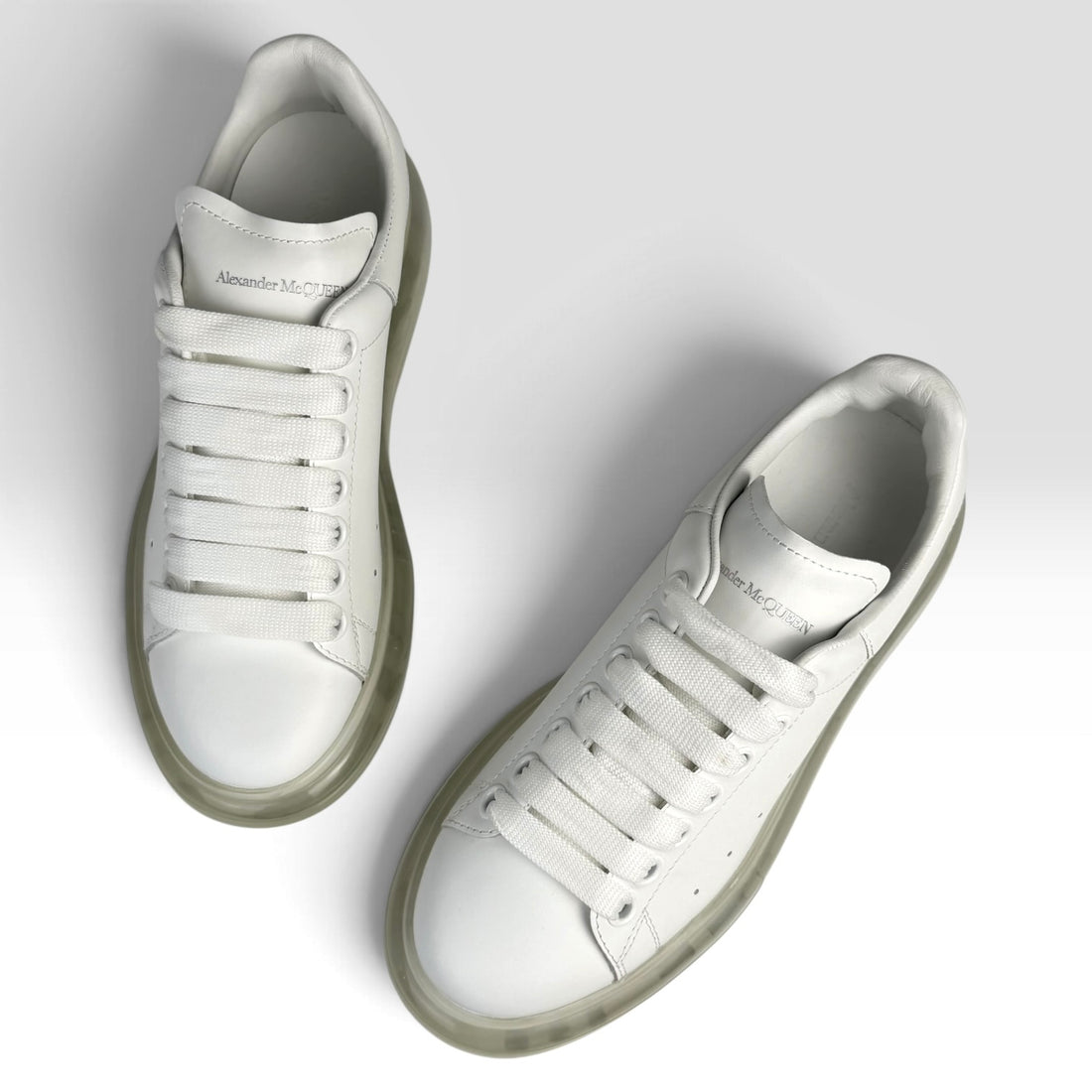 Alexander McQueen Oversized Clear Sole Sneakers White