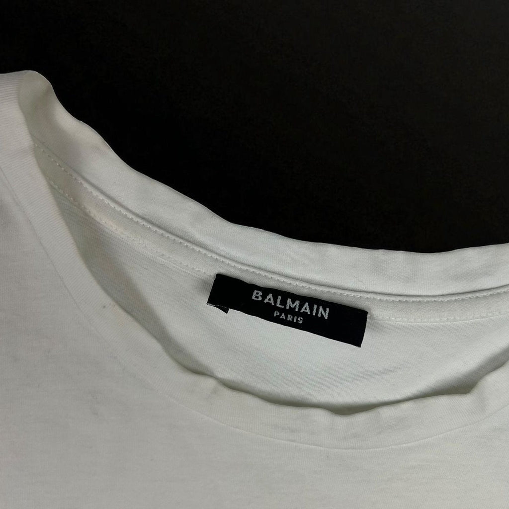Balmain Paris Rhinestone T-shirt