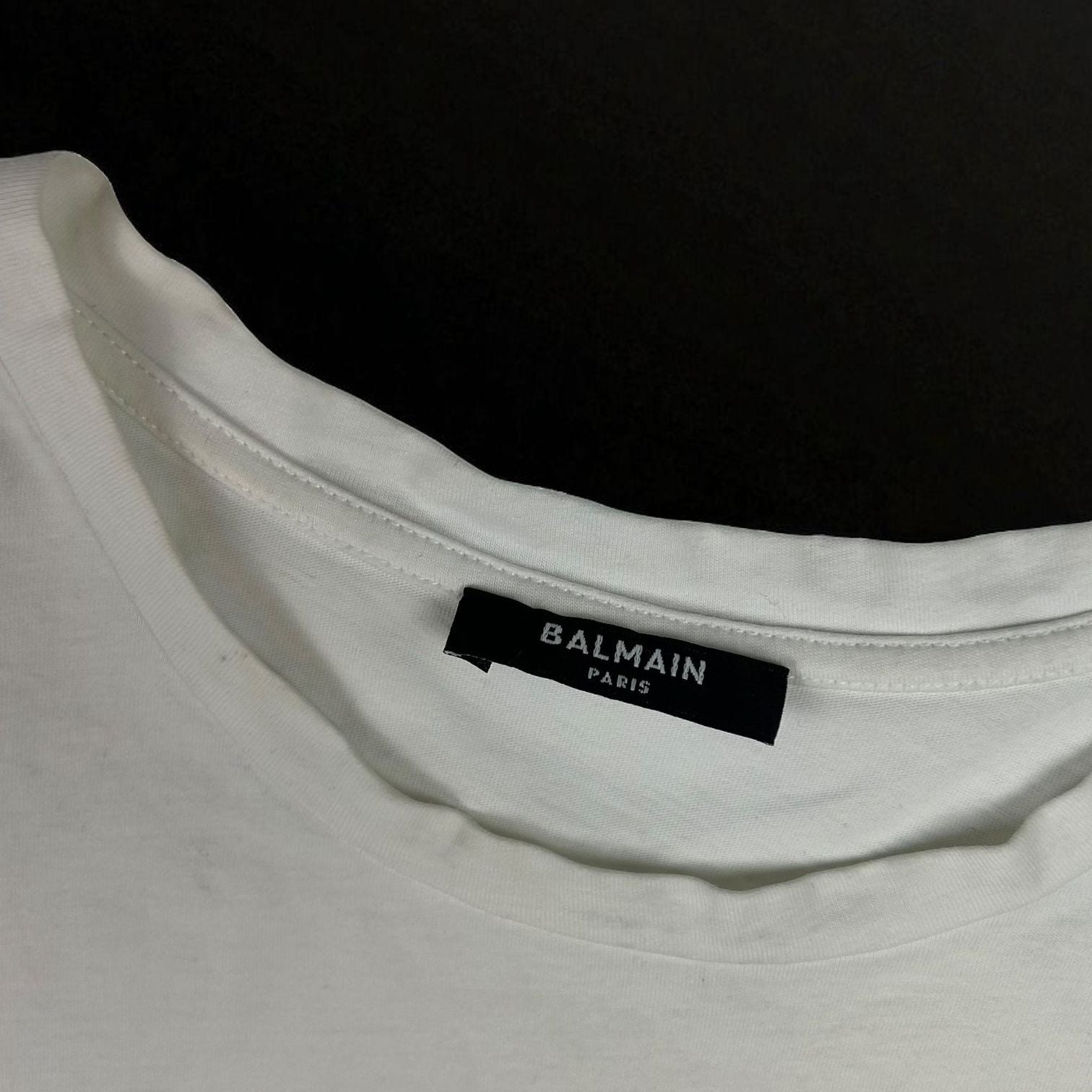 Balmain Paris Rhinestone T-shirt