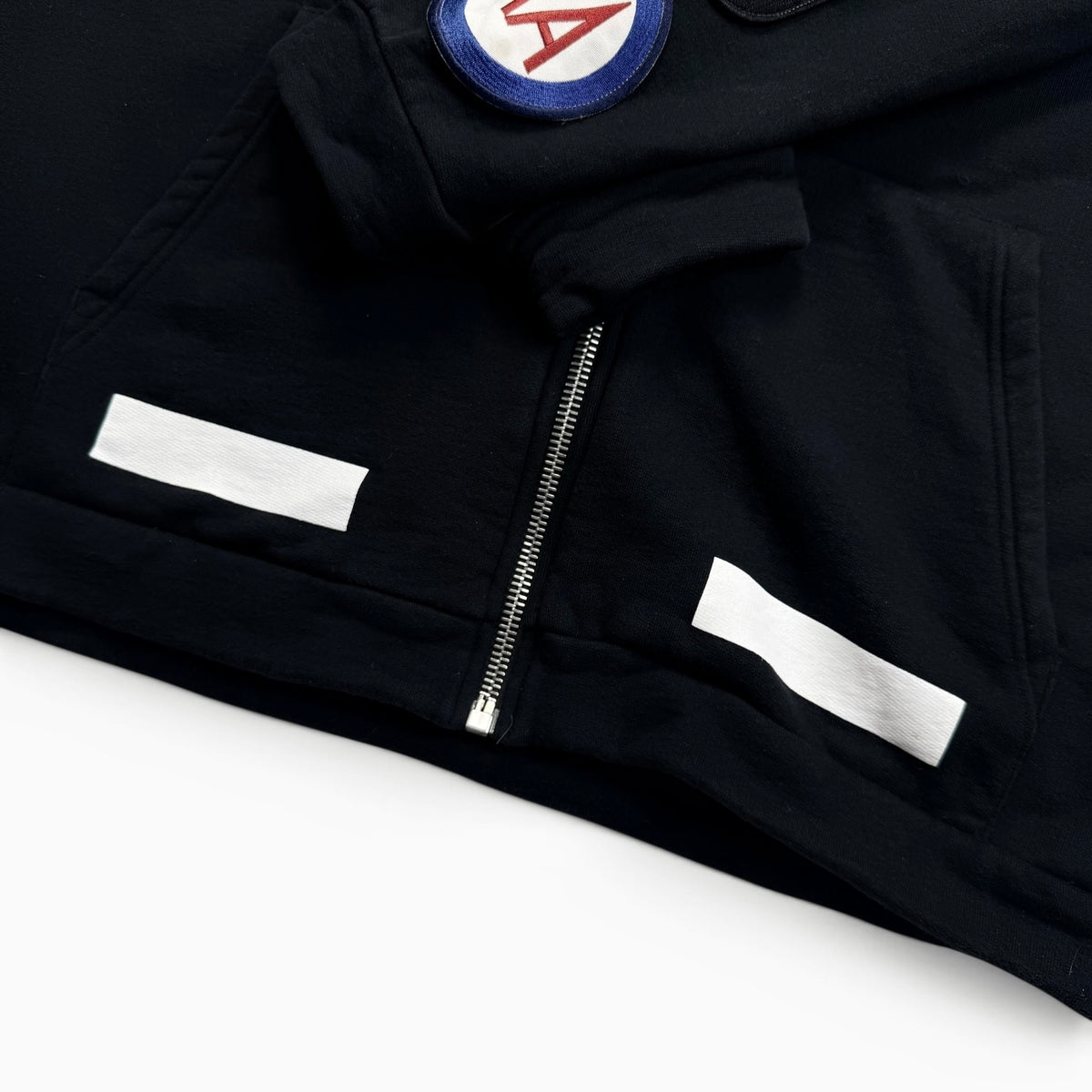 Off-White Patches Zip Hoodie Black