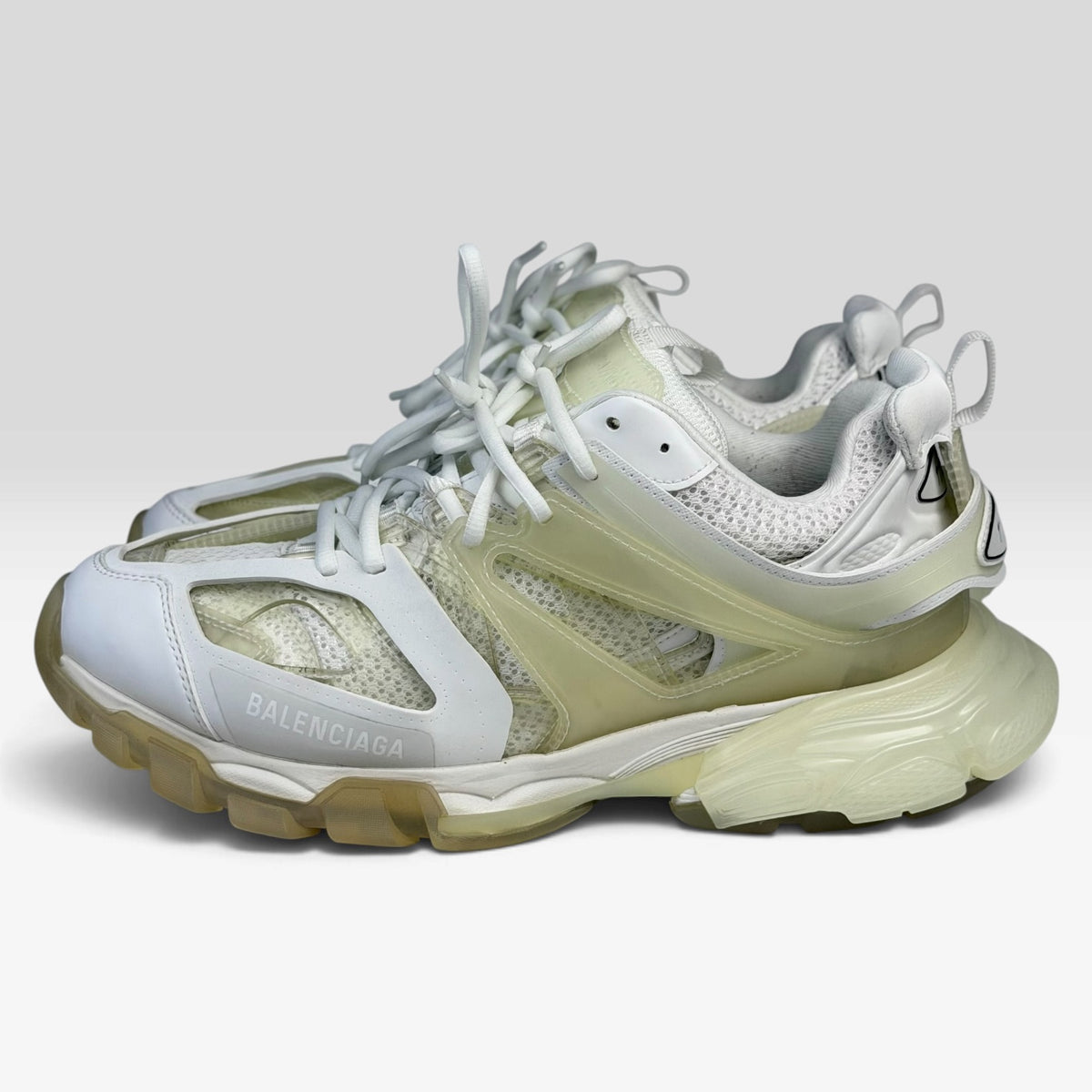 Balenciaga Track Clear Sole White