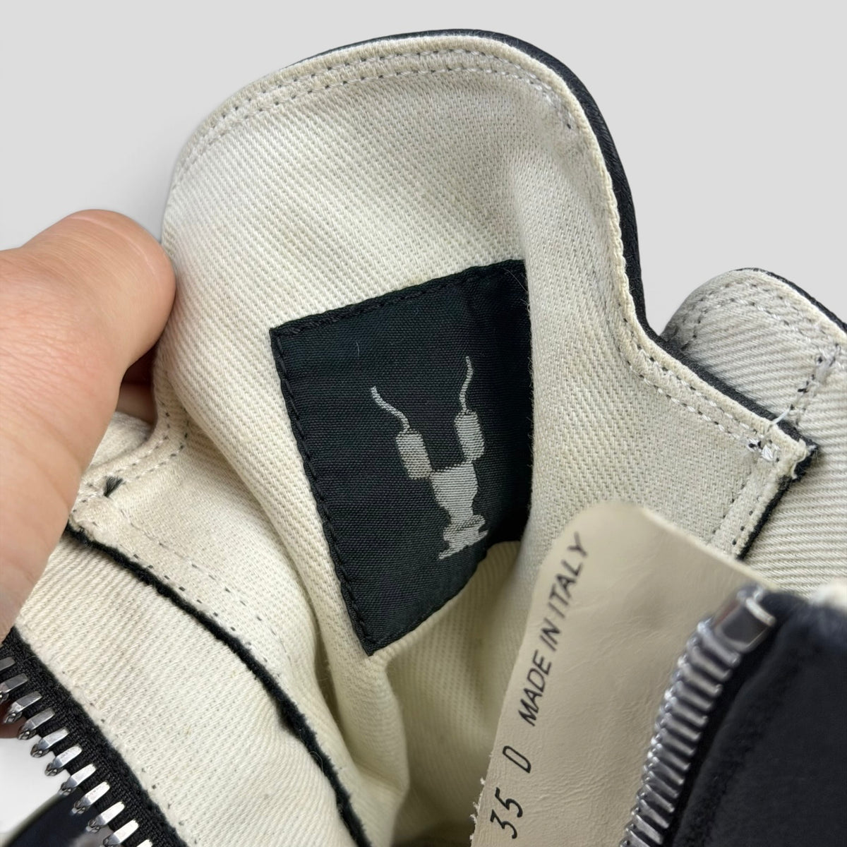 Rick Owens DRKSHDW Hexagram Ramones Denim Black