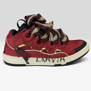 Lanvin Curb Red/Gold Sneakers