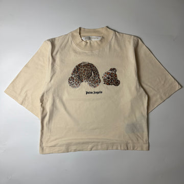 Palm Angels Cropped Leopard Bear T-shirt