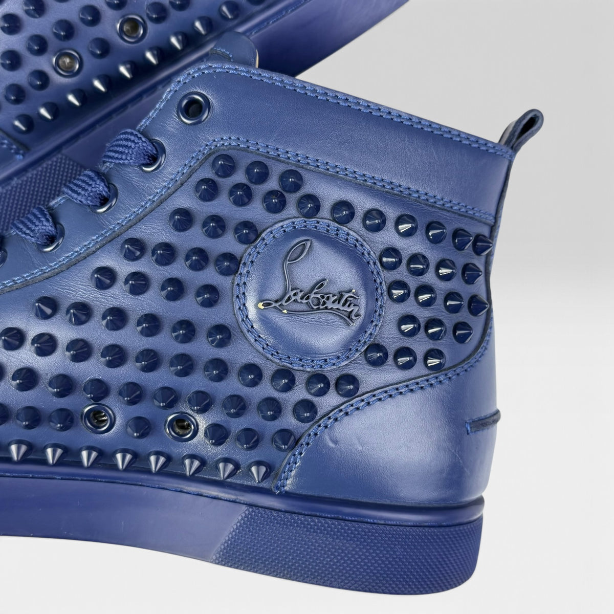 Christian Louboutin Louis Spikes High-Top Blue