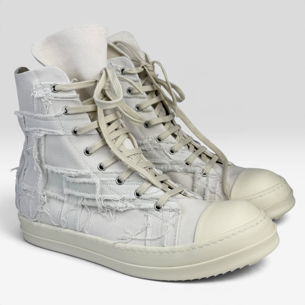 Rick Owens DRKSHDW Ramones High Slashed Cream/Milk RICK OWENS – cumpără online de la V STEALS cu livrare rapidă în România