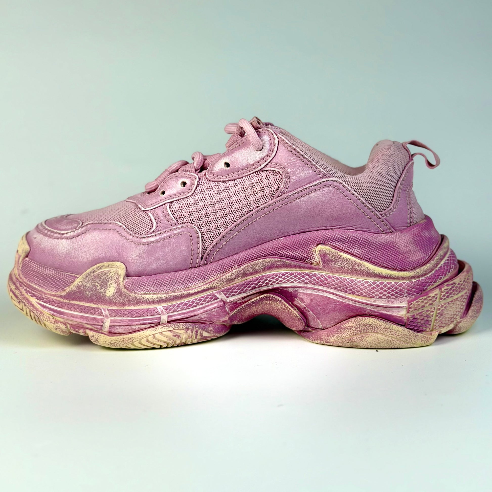 Balenciaga Triple S Distressed Pink