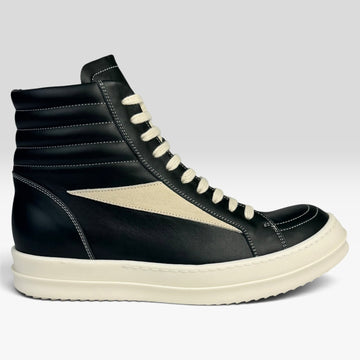 Rick Owens Vintage Sneaks High Dark Green Leather