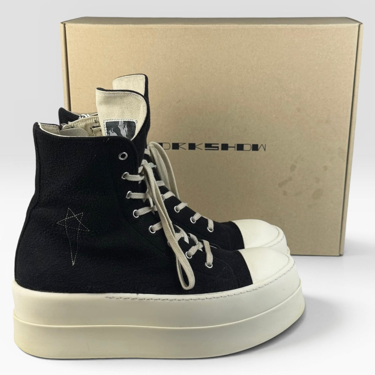 Rick Owens DRKSHDW Ramones Mega Bumper Black/Milk