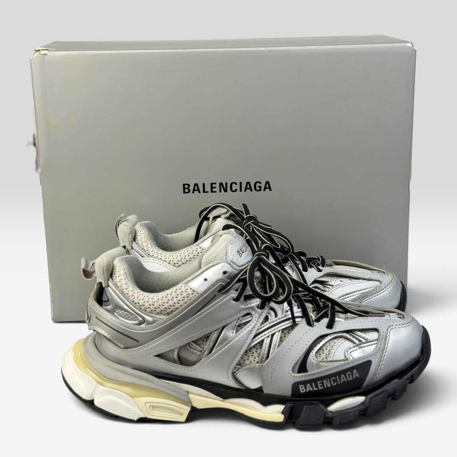 Balenciaga Track Metallic Silver