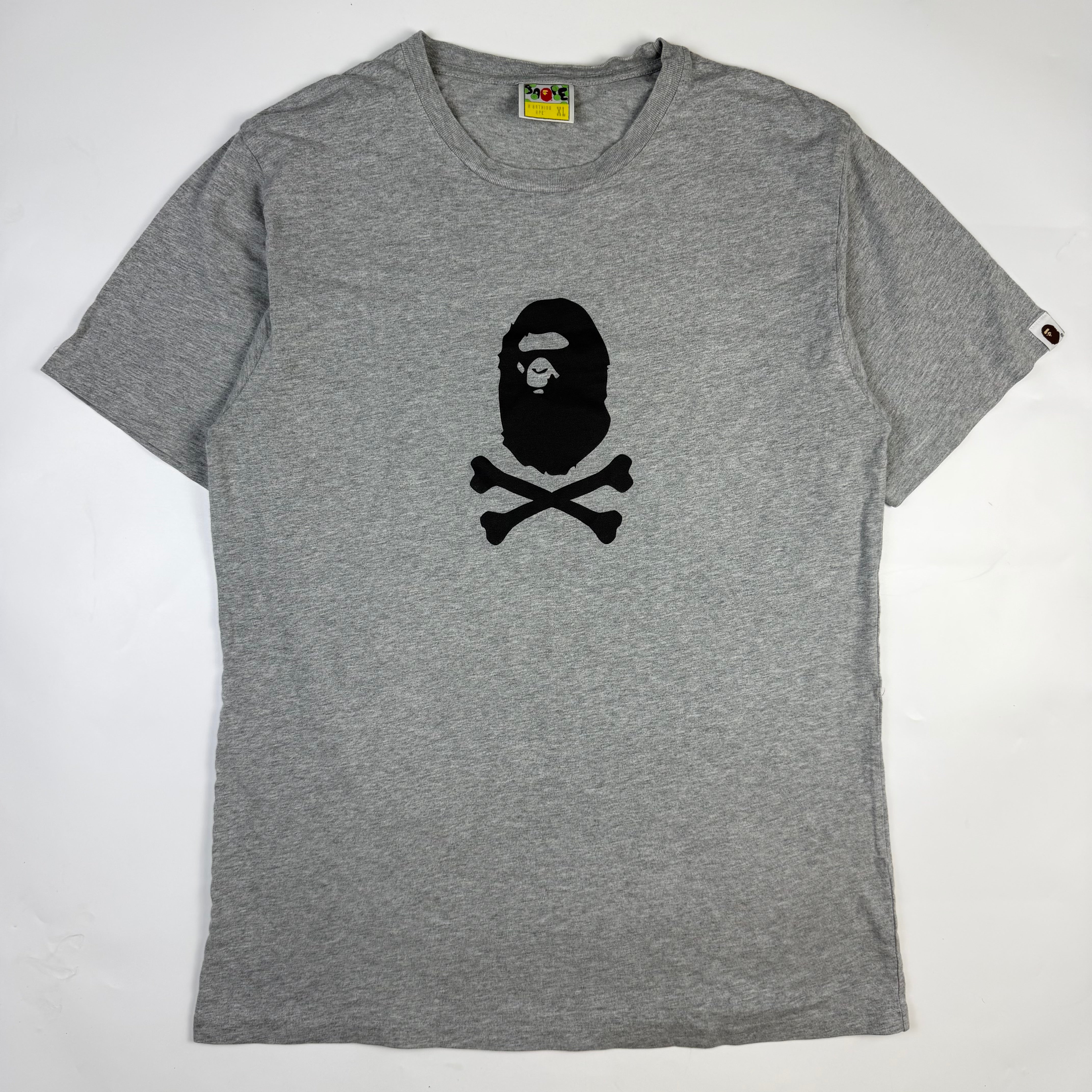 BAPE Ape Head Crossbones T-Shirt Grey