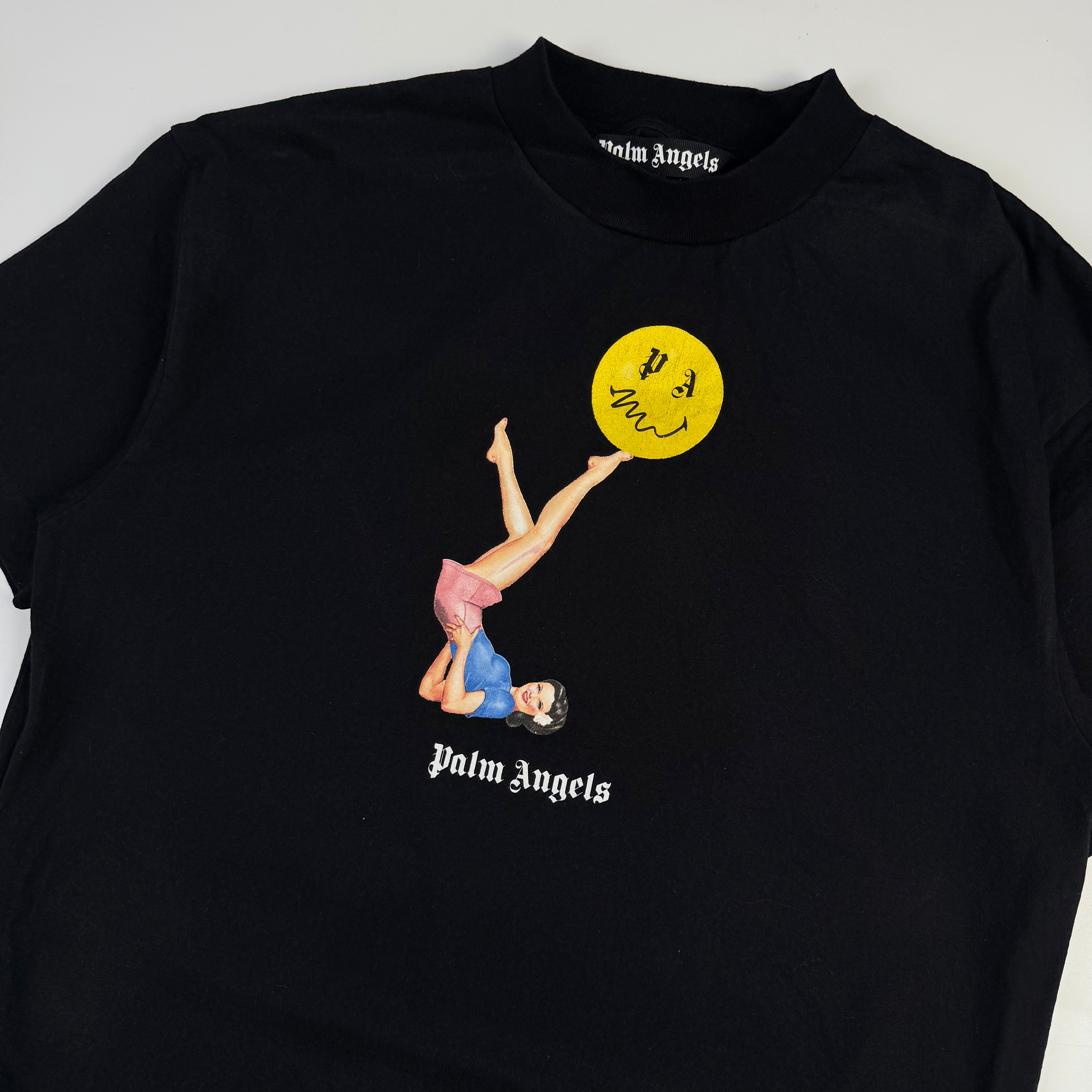 Palm Angels x Smiley Juggler Pin Up T-Shirt Black