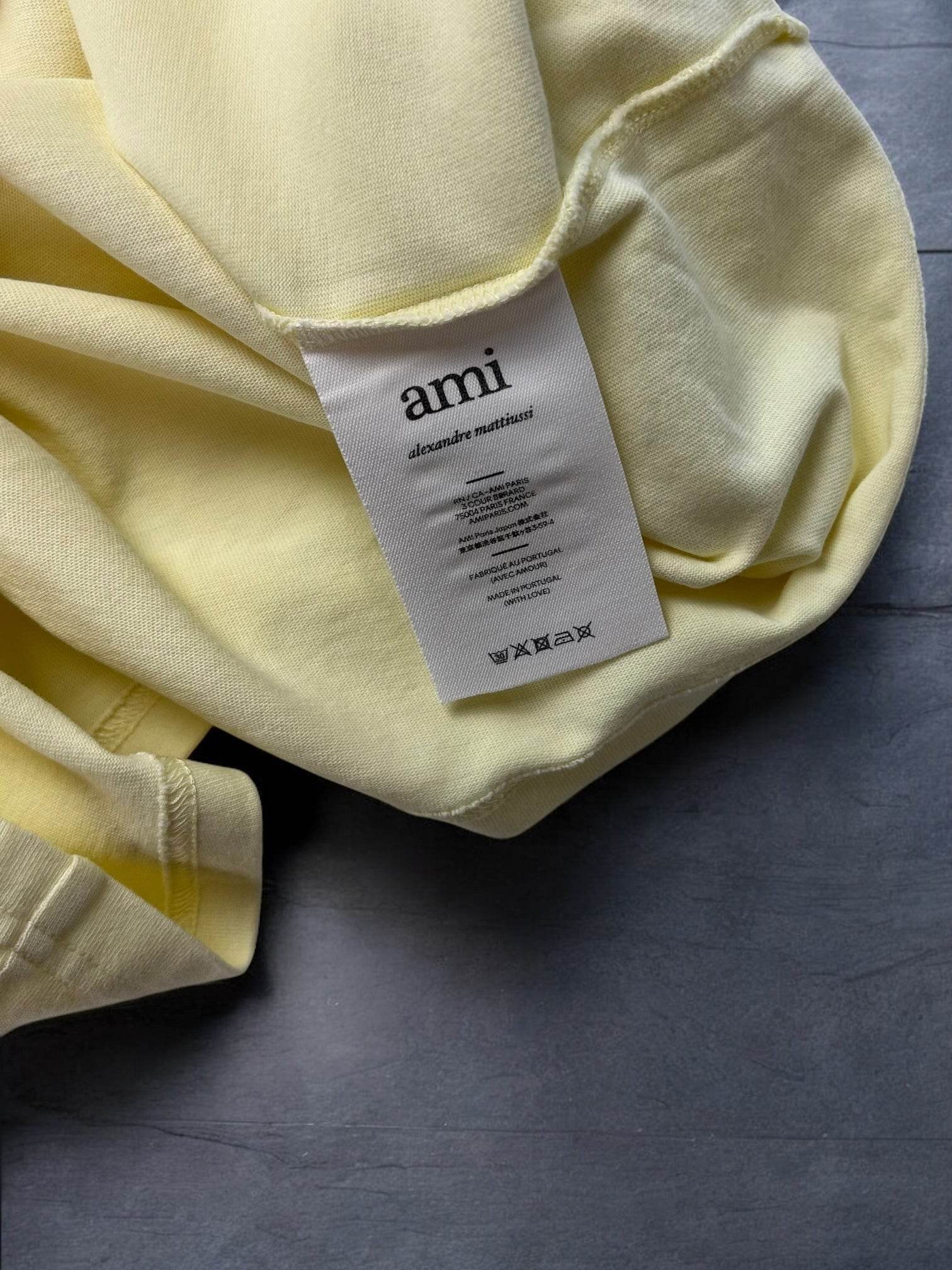 Ami Paris Pale Yellow T-shirt - V STEALS