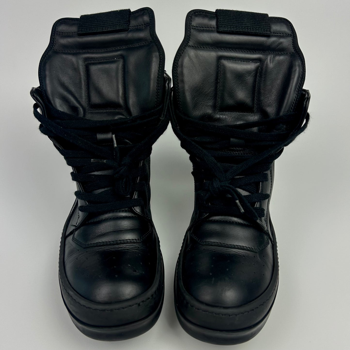 Rick Owens Geobasket Black Leather