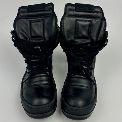 Rick Owens Geobasket Black Leather