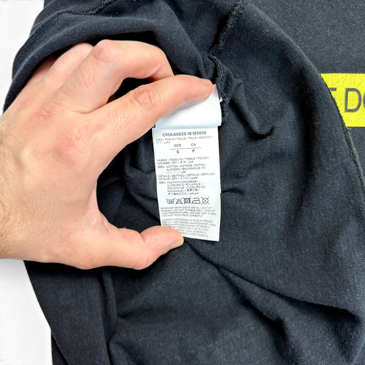 Off-White Fire Tape T-Shirt Black