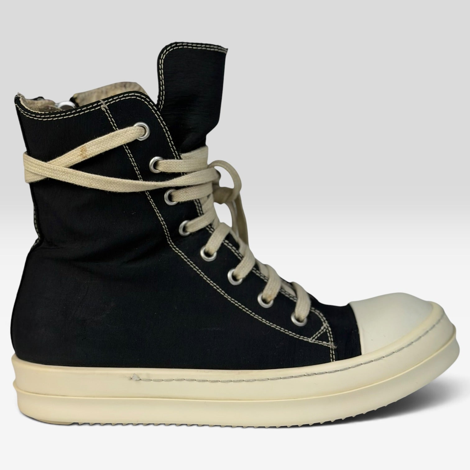 Rick Owens DRKSHDW Ramones High Double Stitch Black/Milk | Sneakers Rick Owens