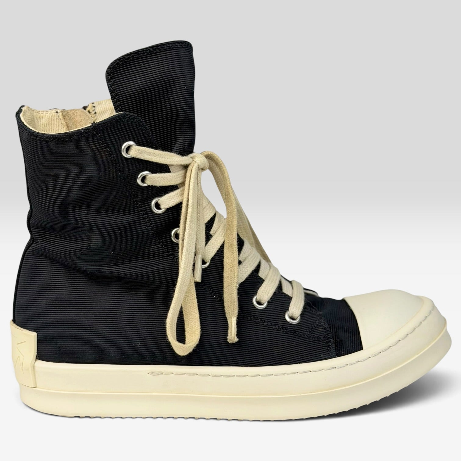 Rick Owens DRKSHDW Ramones High License Plate Black/Milk | Sneakers Rick Owens