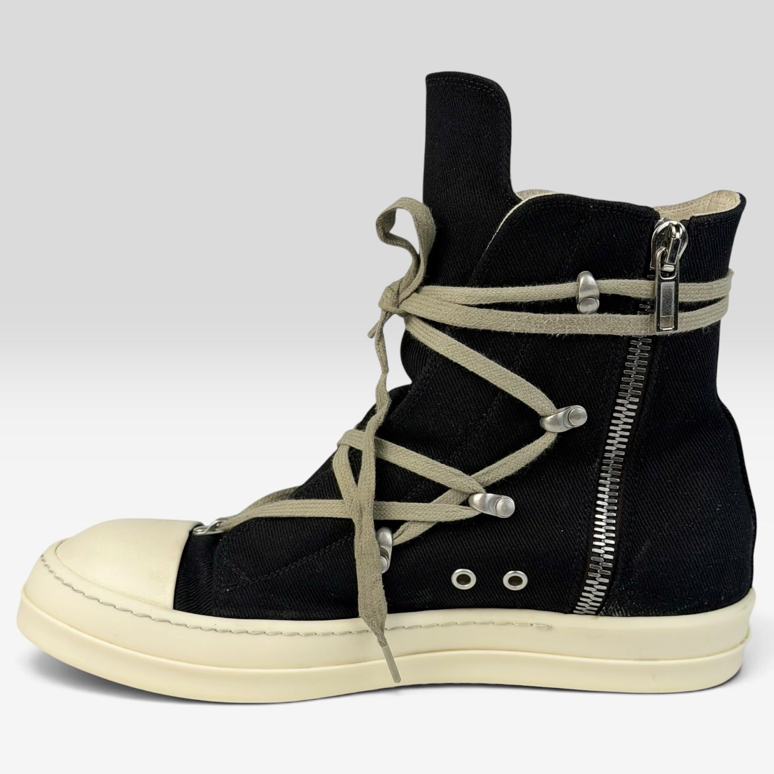 Rick Owens DRKSHDW Hexagram Ramones High Black/Milk
