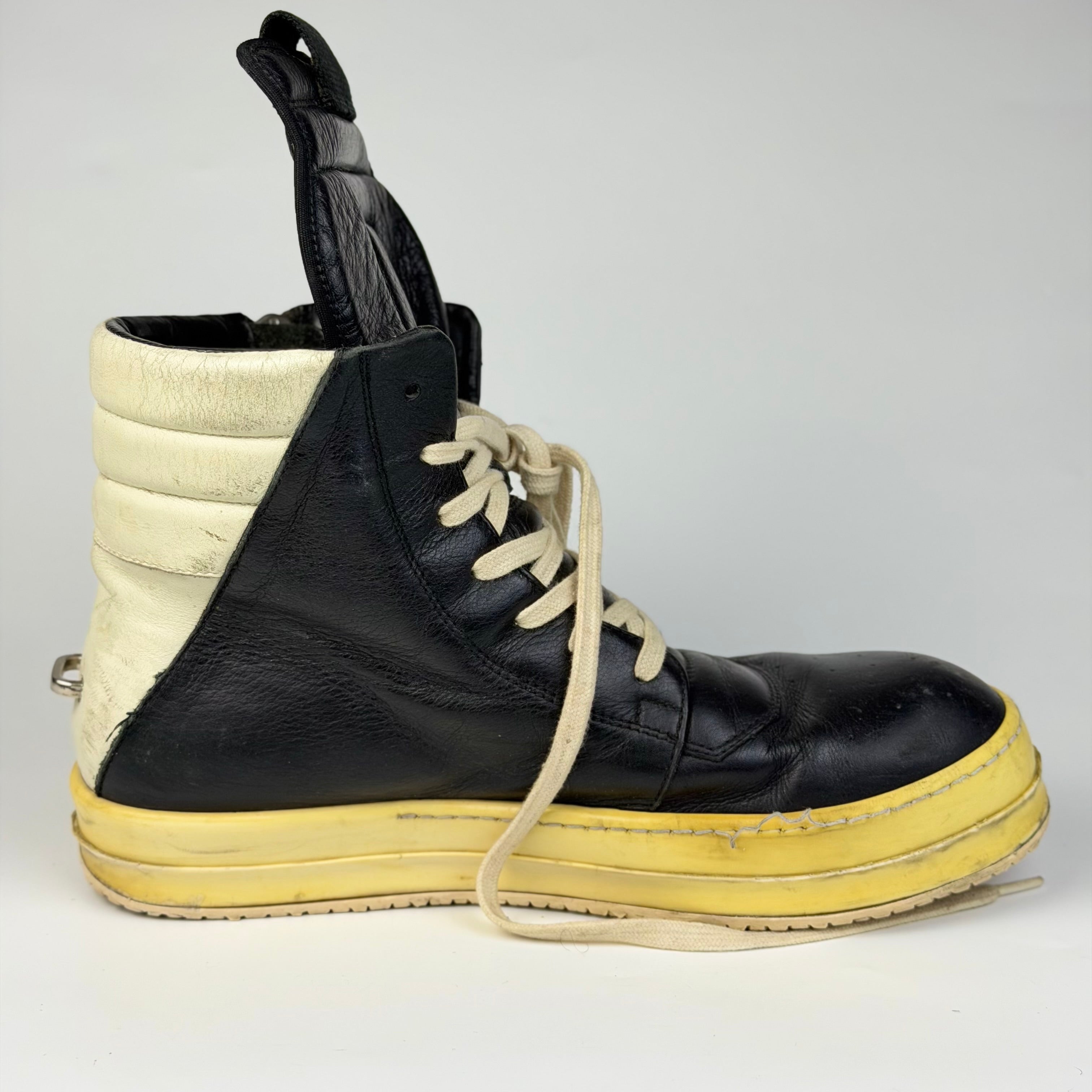 Rick Owens SS16 Cyclops Geobasket Black/Milk