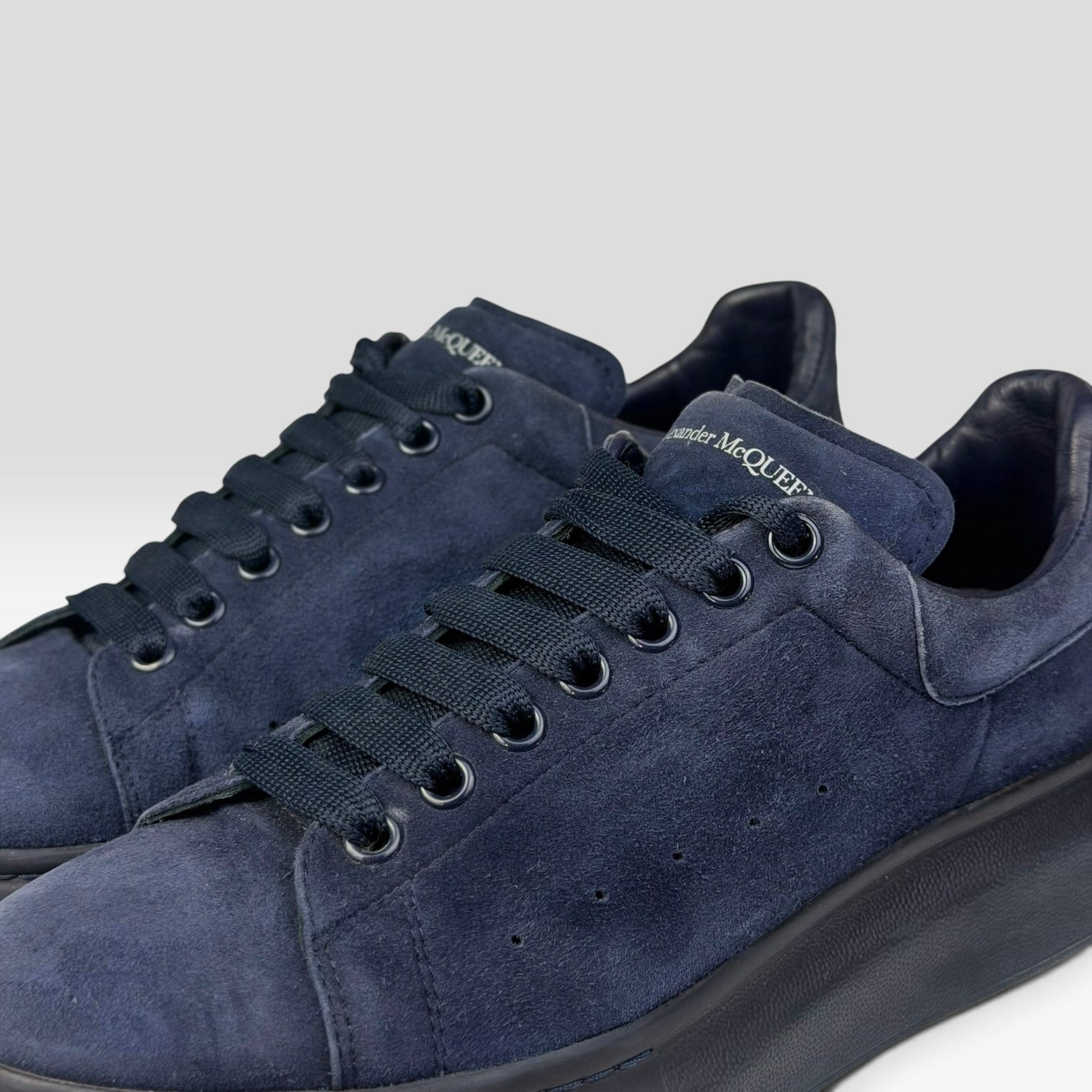 Alexander McQueen Oversized Sneaker Ink Blue Suede