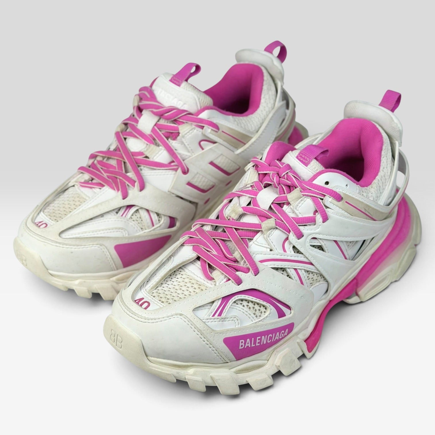 Balenciaga Track White/Pink Distressed