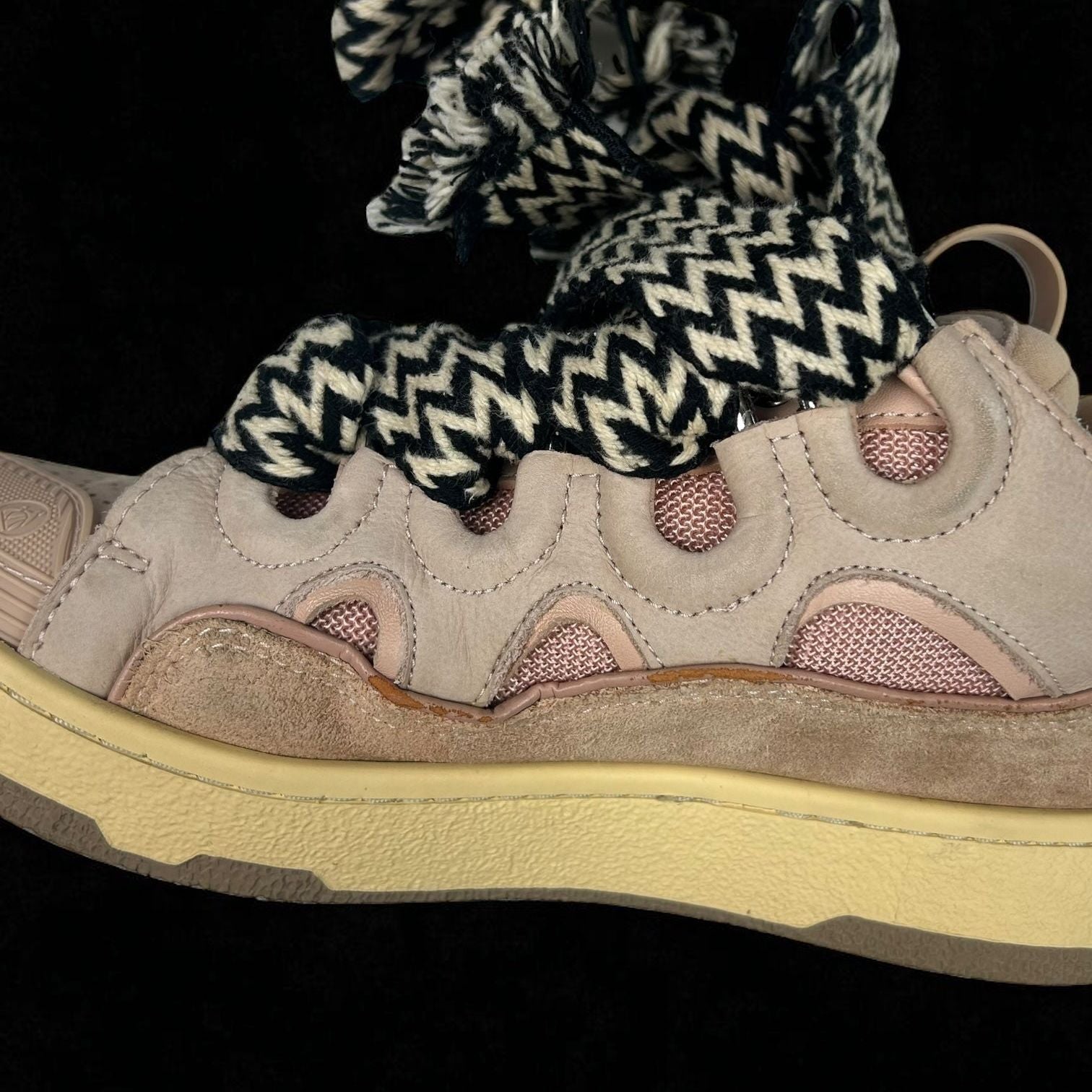 Lanvin Curb Pink Sneakers