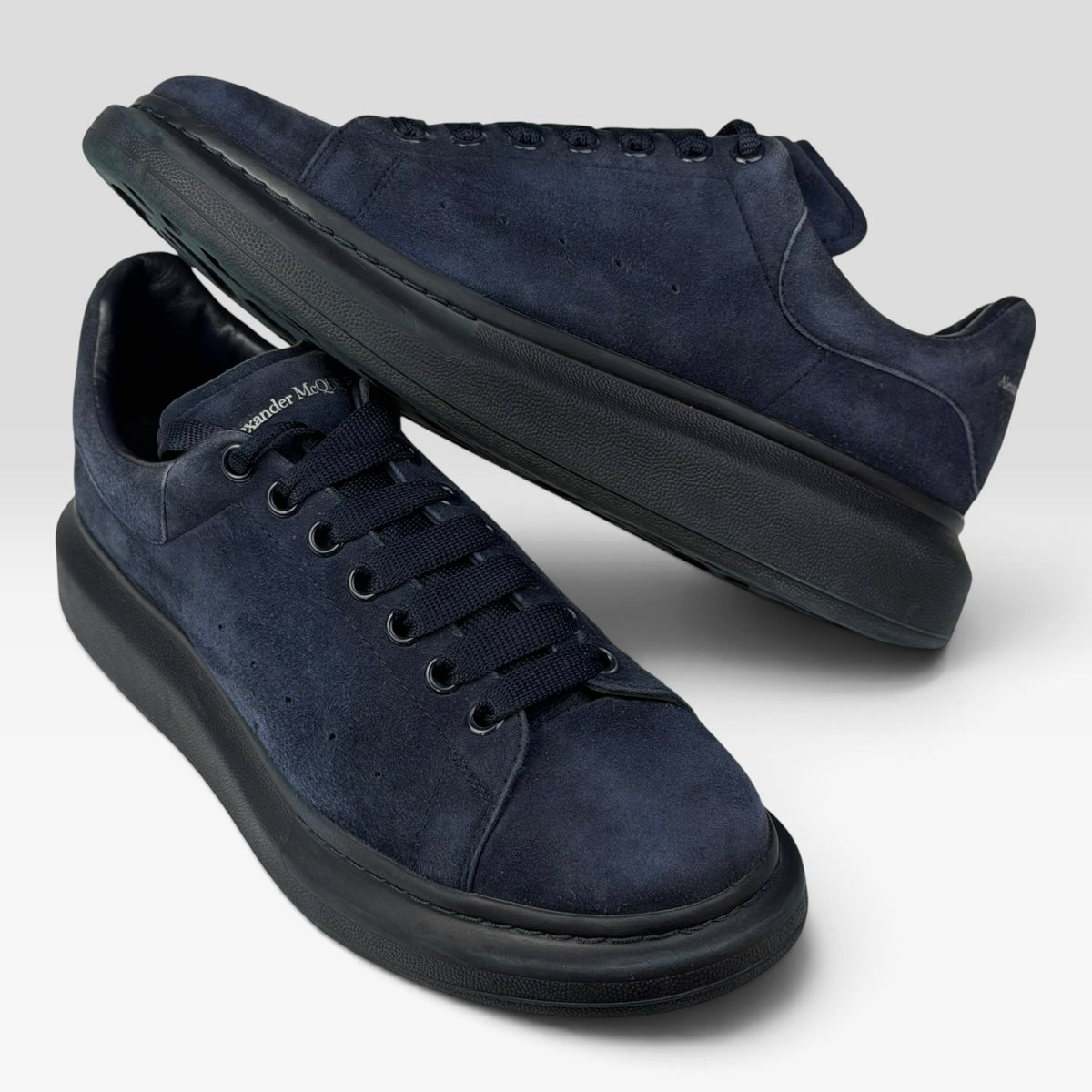 Alexander McQueen Oversized Sneaker Ink Blue Suede