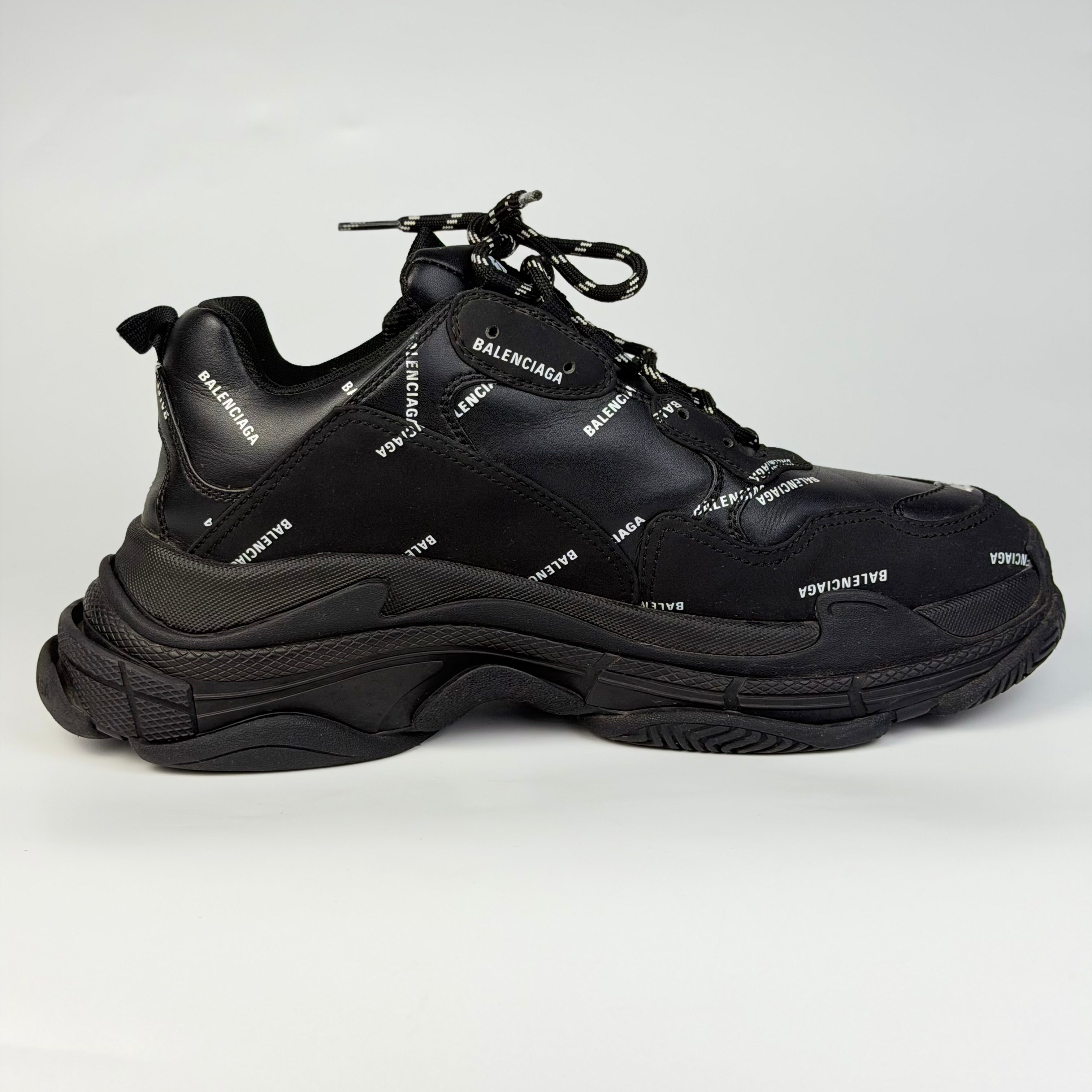 Balenciaga Triple S Black Logotype