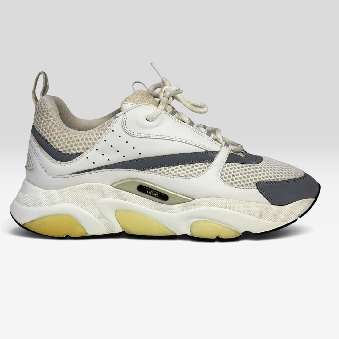 Dior B22 Sneaker Grey, alb, vedere din față